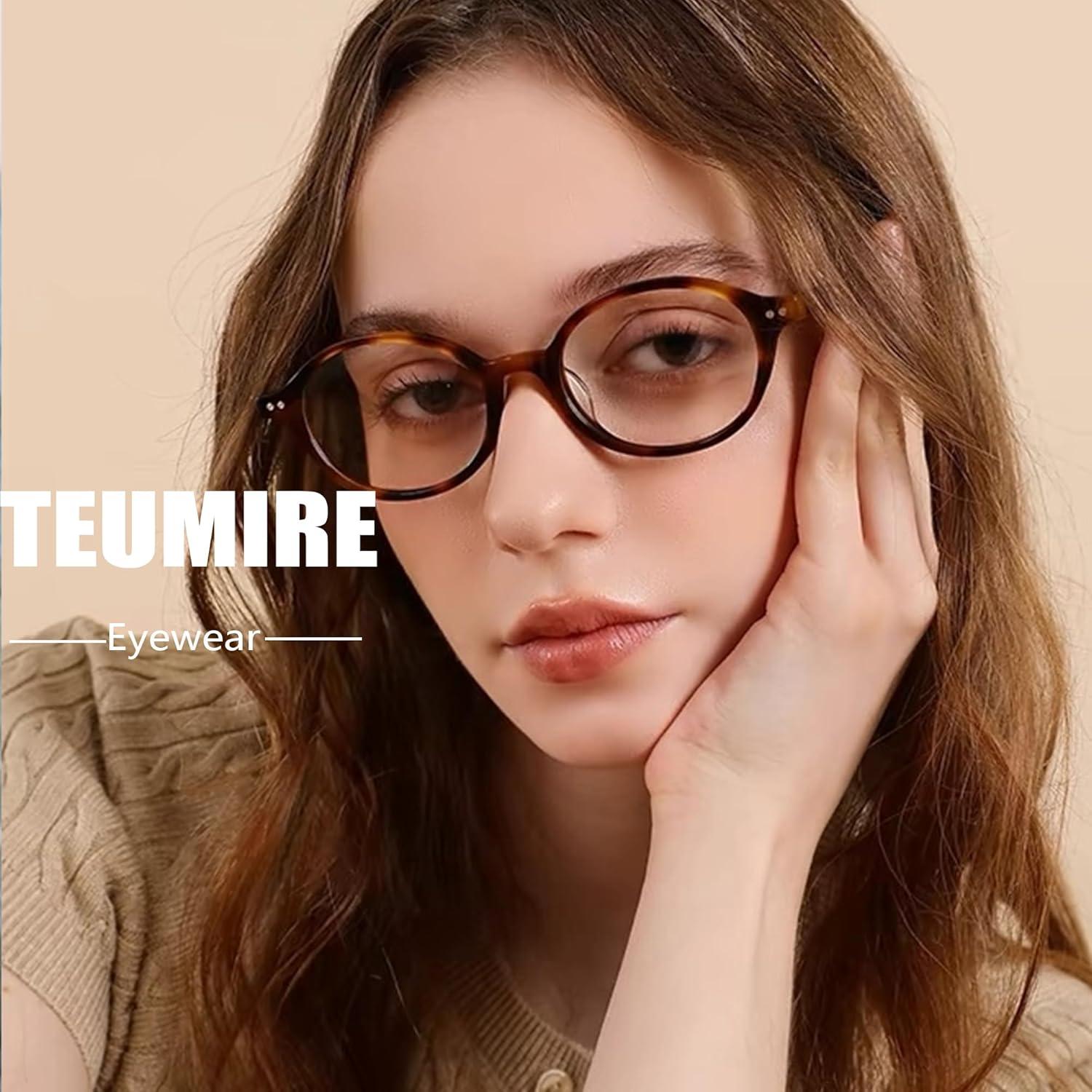 Gafas Redondas Teumire Anti Luz Azul Verde Leopardo