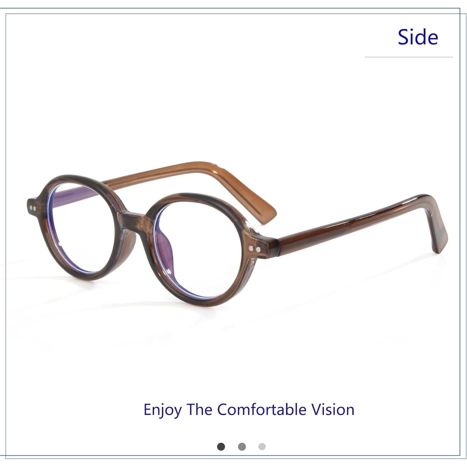 Gafas Redondas Vintage Unisex Anti Luz Azul 43mm