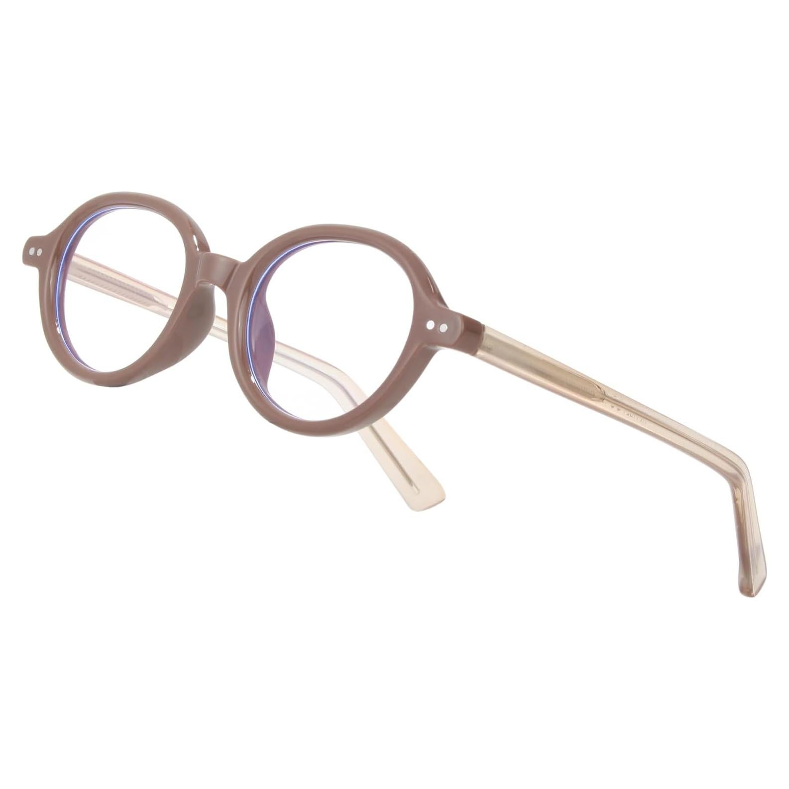 Gafas Redondas Vintage A03 Marrón Anti Luz Azul Unisex