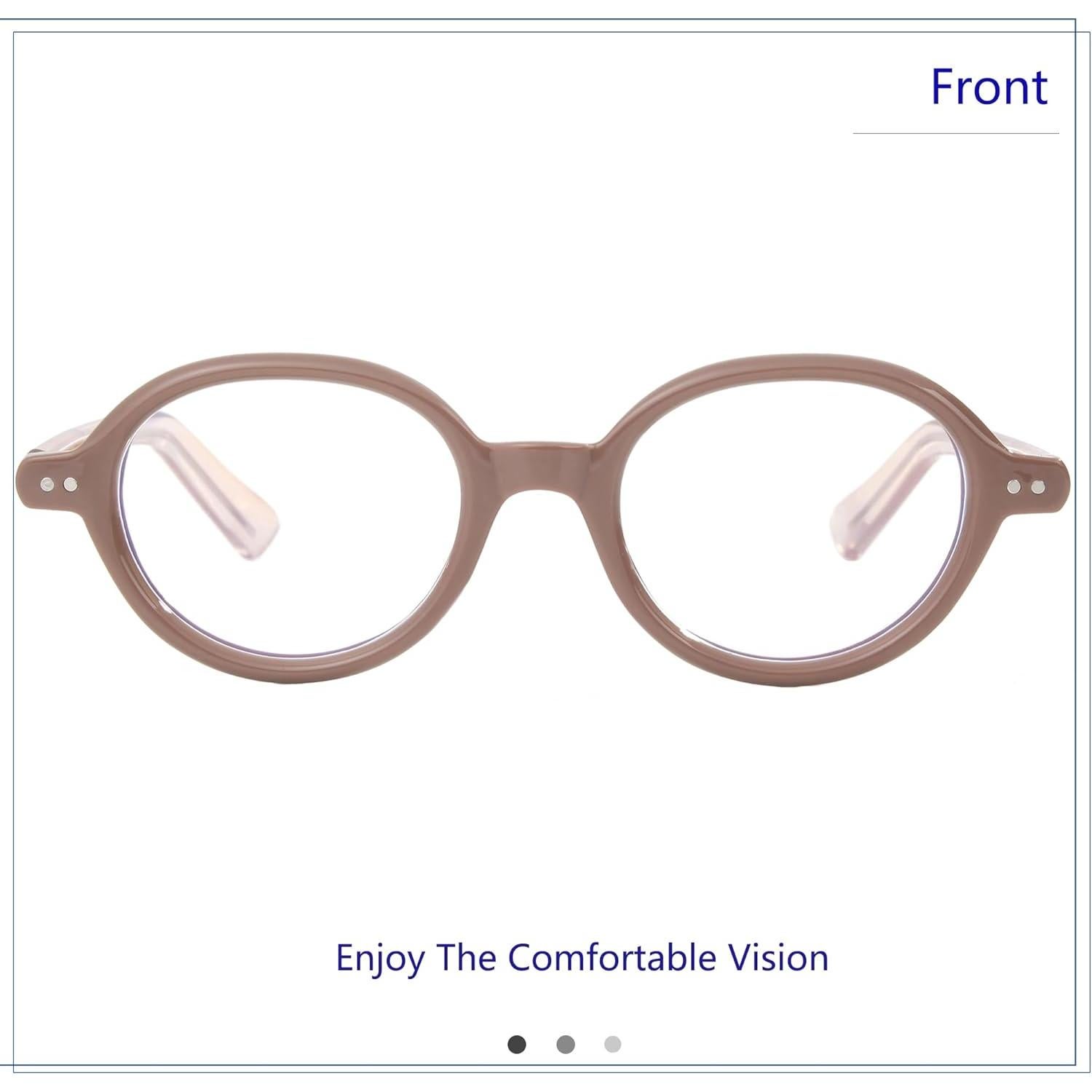 Gafas Redondas Vintage A03 Marrón Anti Luz Azul Unisex