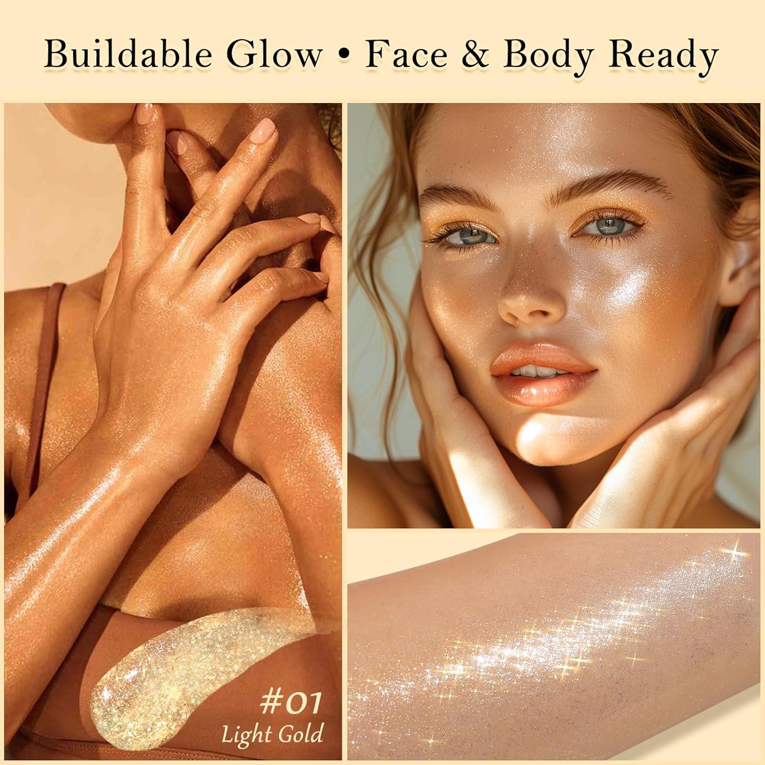Gotas Iluminadoras UCANBE - Iluminador Facial y Corporal 01 Oro Champán