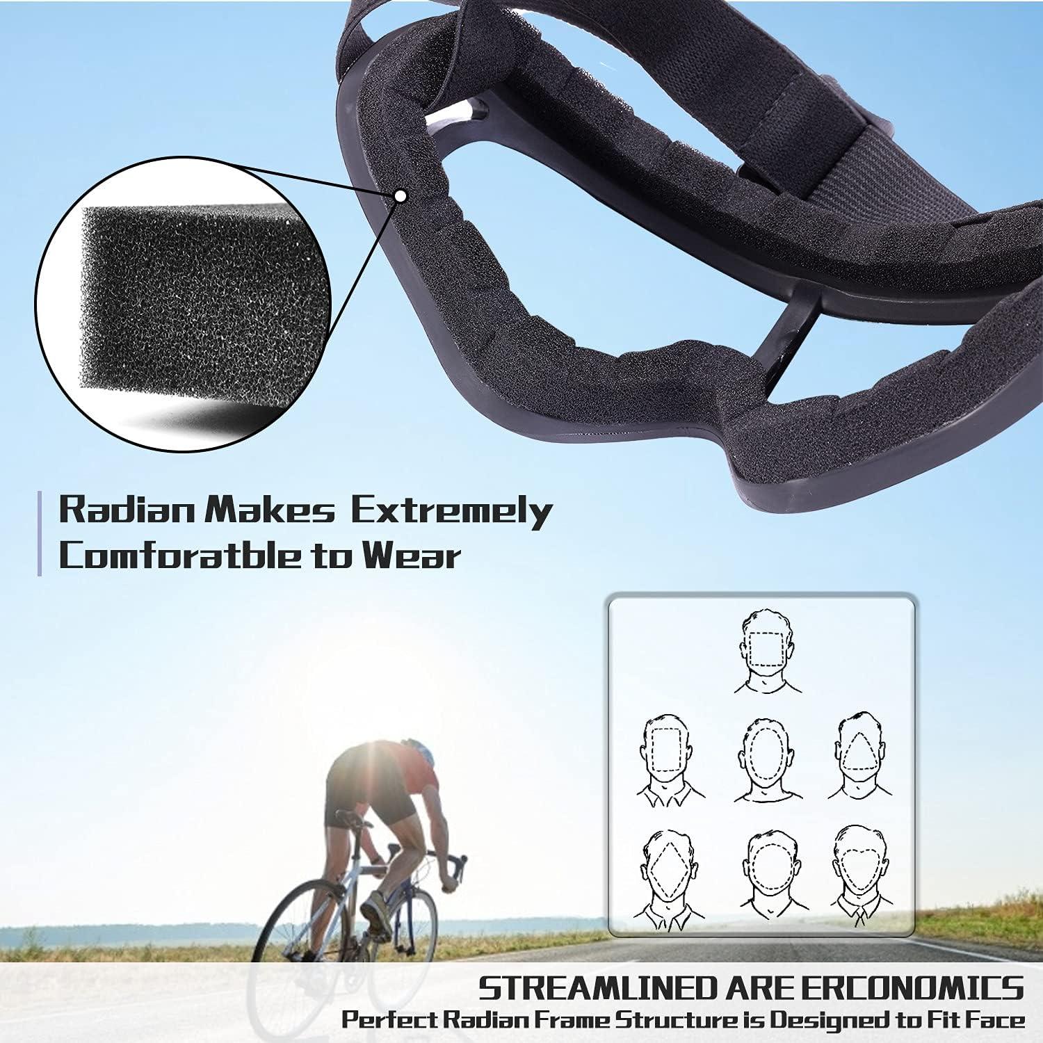 Gafas de Motocicleta LOEO 2 Piezas Antiviento y Antipolvo