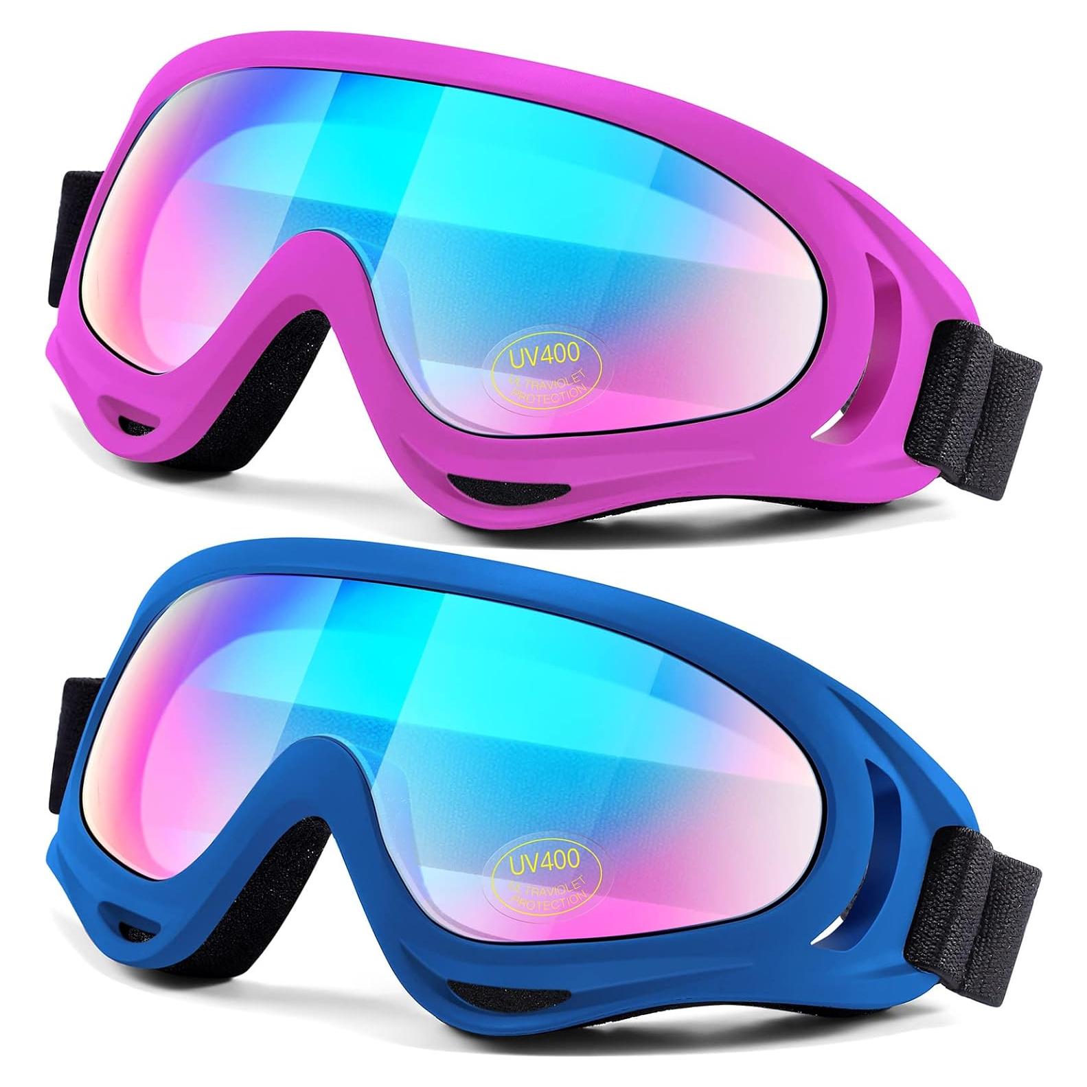 Gafas de Motocicleta LOEO 2 Paquete Antiviento y Antipolvo