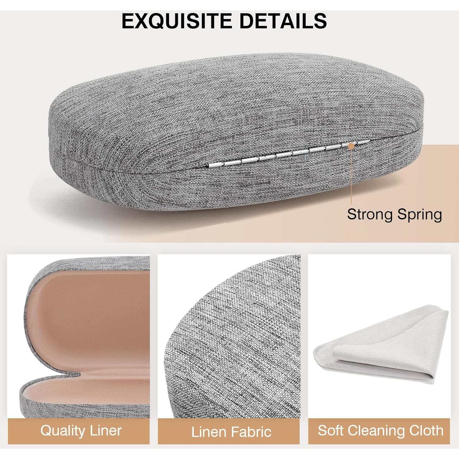 Estuche Duro para Gafas Marvolia Gris - Compacto y Protector