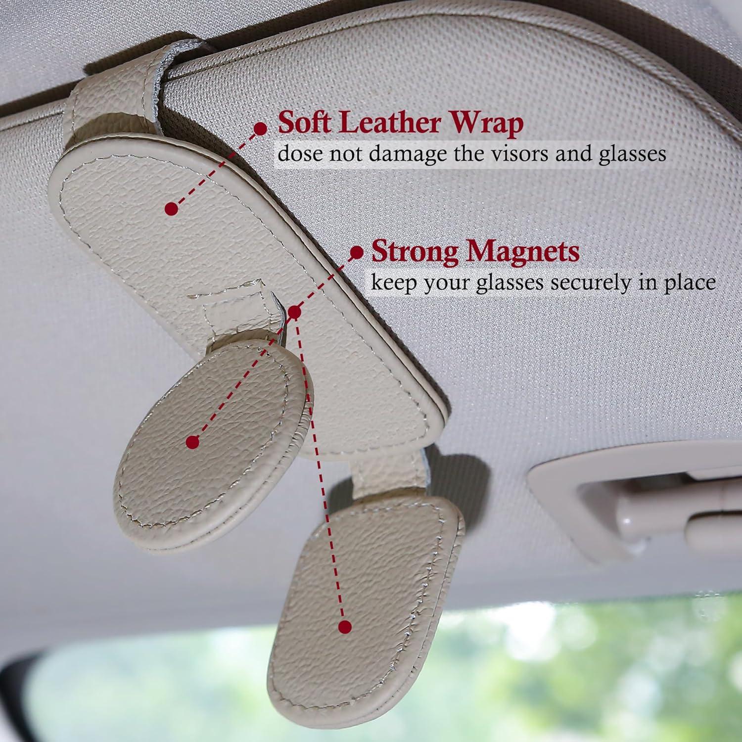 Soporte de Gafas KIWEN SH-001 Magnético para Coche Beige