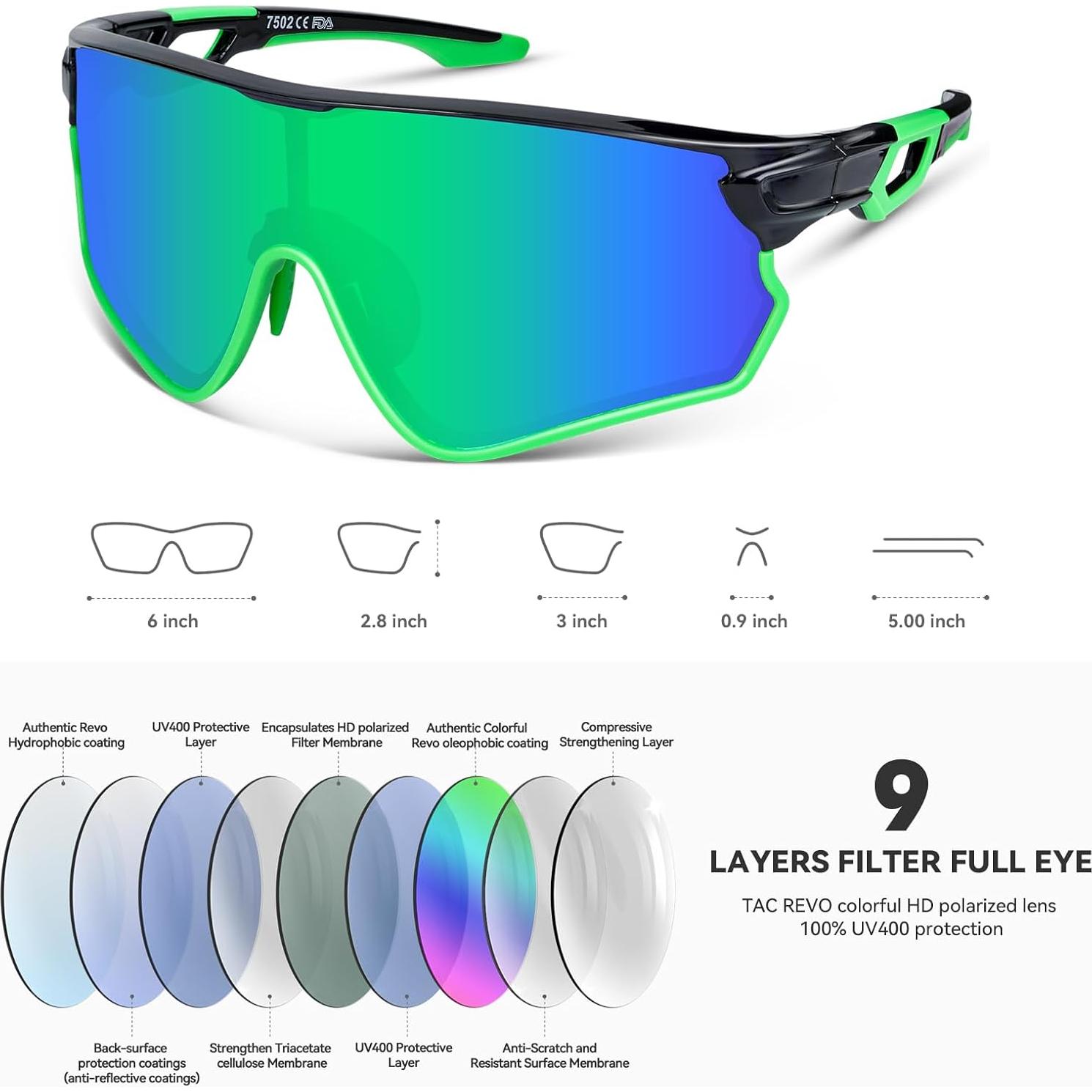 Gafas de Sol BEACOOL 7502 Polarizadas UV400 para Deportes