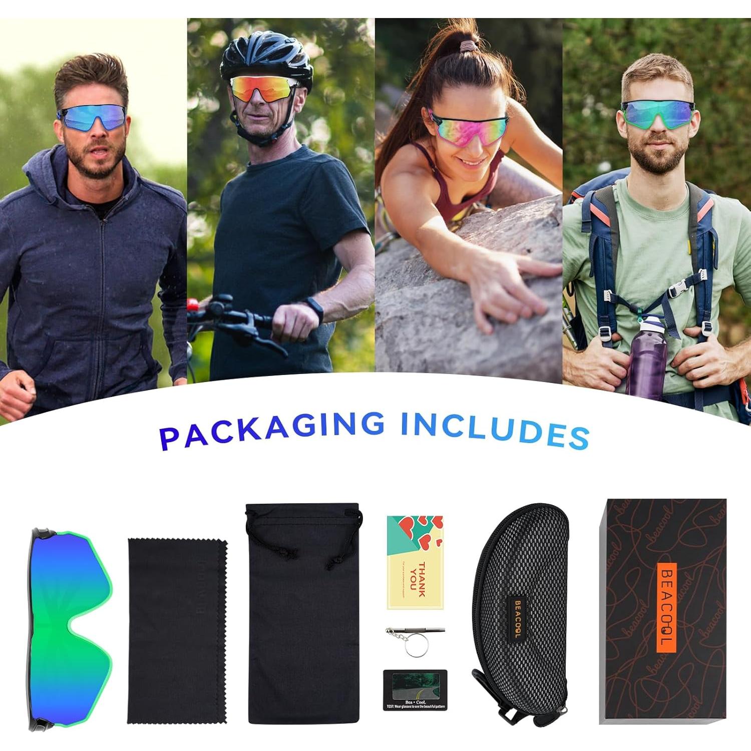 Gafas de Sol BEACOOL 7502 Polarizadas UV400 para Deportes