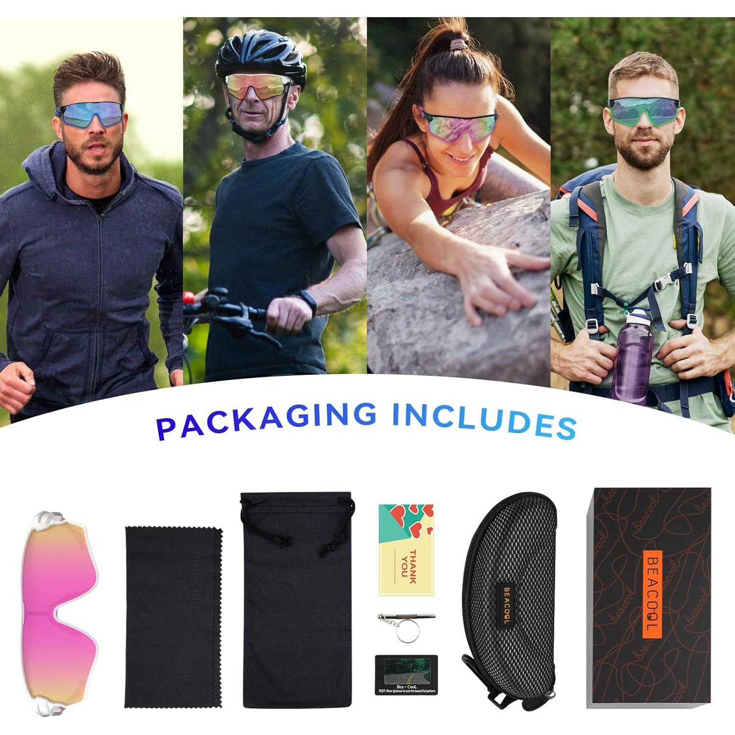 Gafas de Sol BEACOOL 7502 Polarizadas UV400 para Deportes