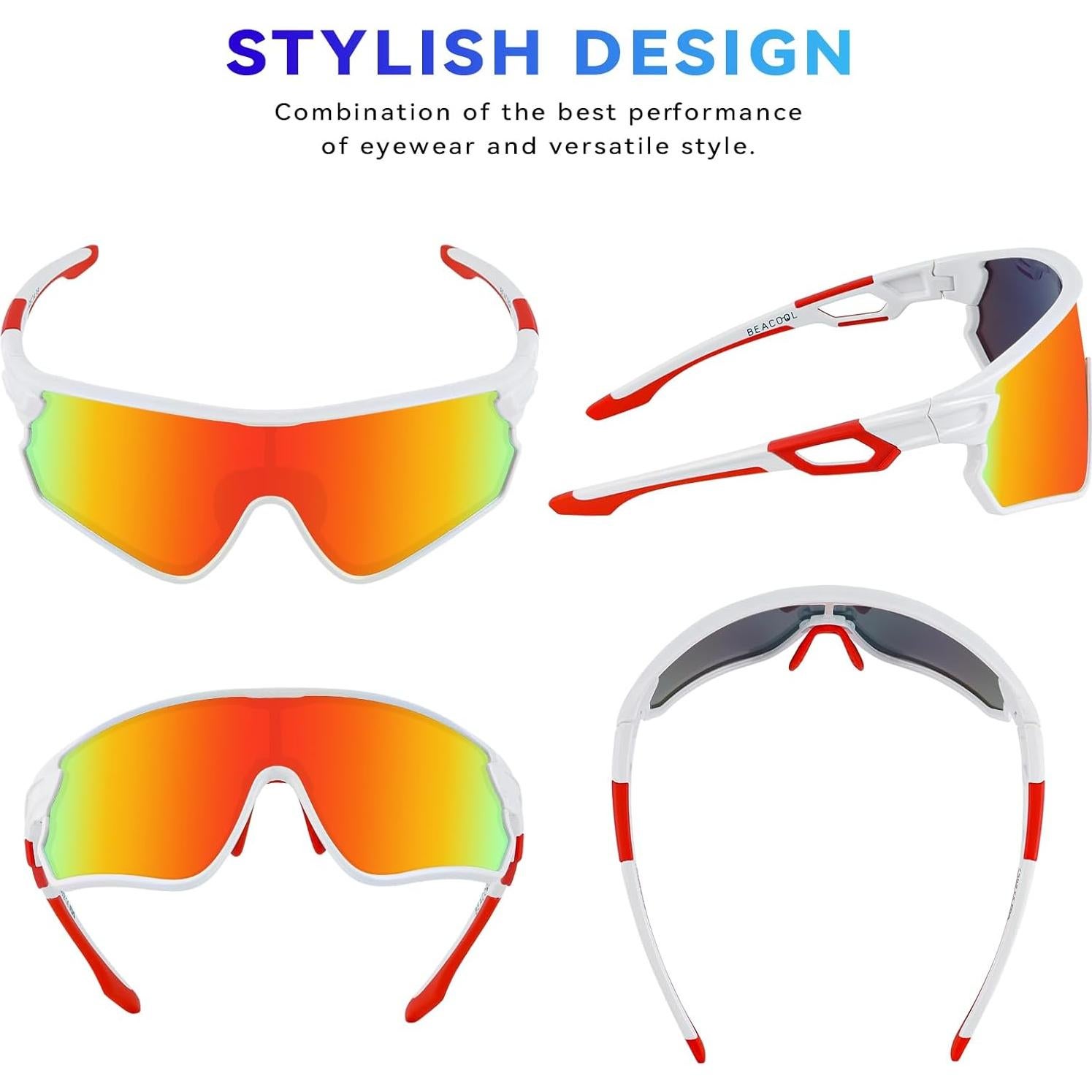 Gafas de Sol Deportivas BEACOOL 7502 Polarizadas UV400