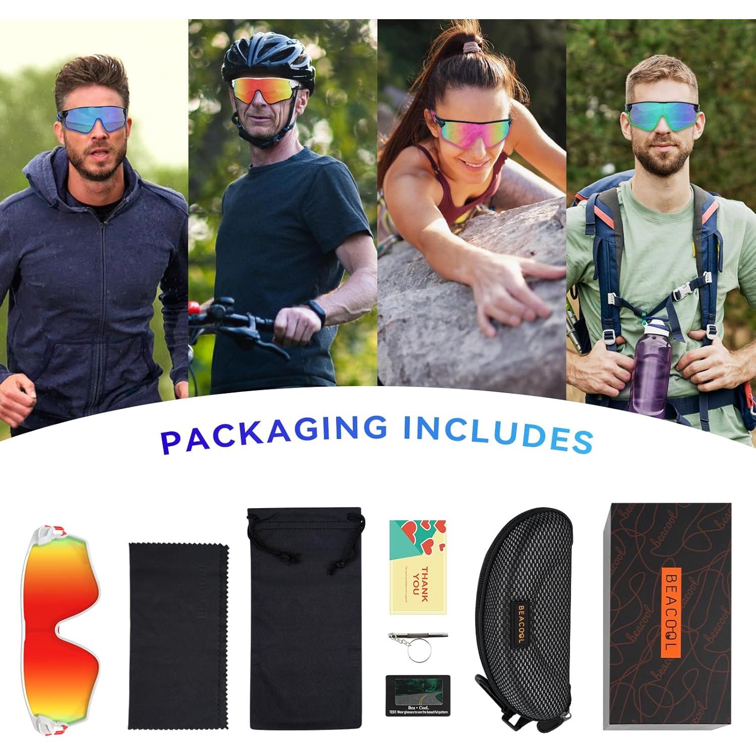 Gafas de Sol Deportivas BEACOOL 7502 Polarizadas UV400