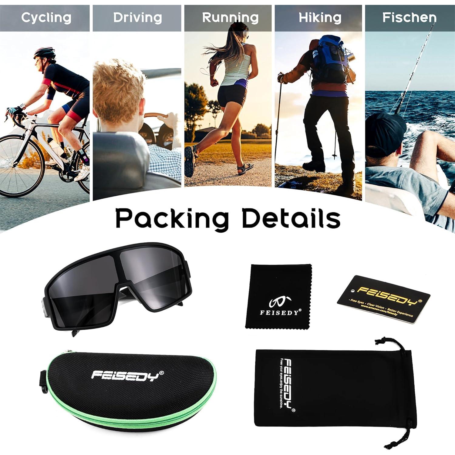 Gafas de Sol FEISEDY Polarizadas para Deportes Unisex