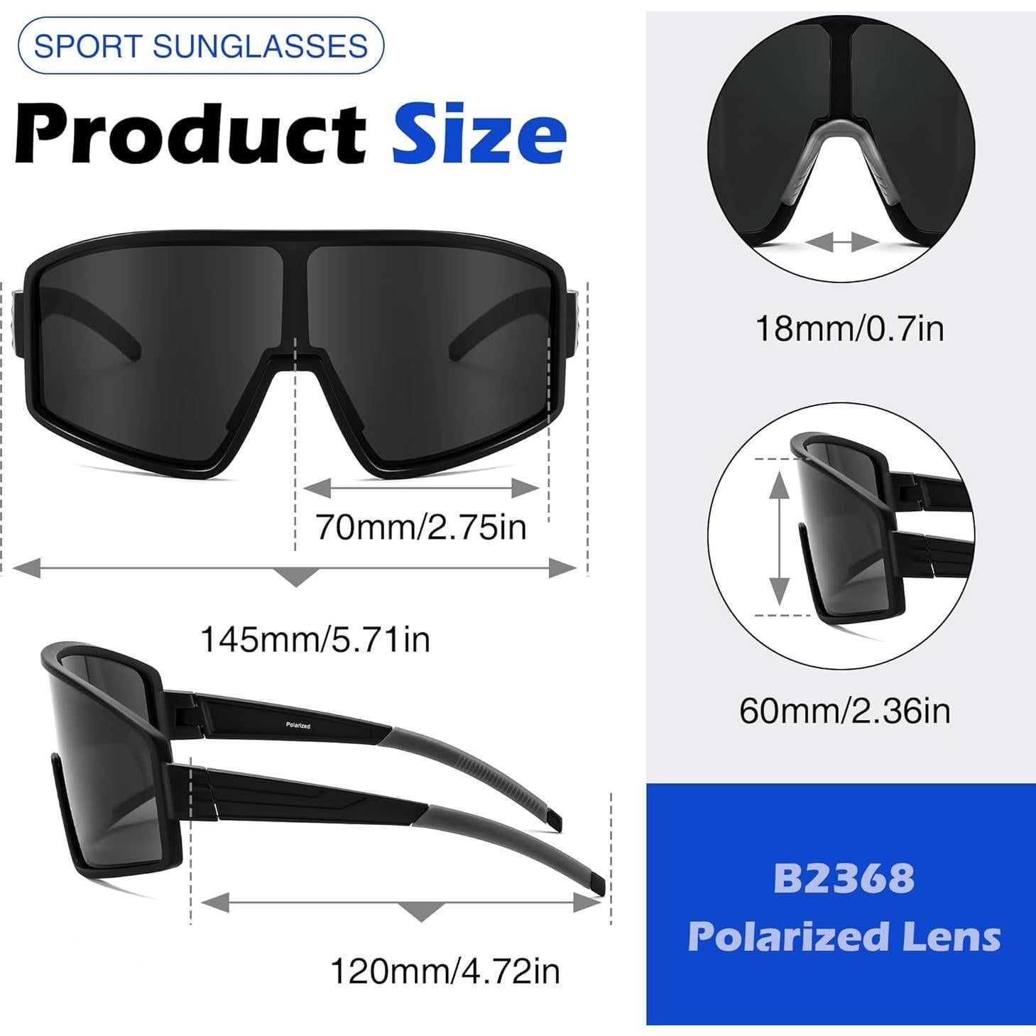 Gafas de Sol FEISEDY Polarizadas para Deportes Unisex