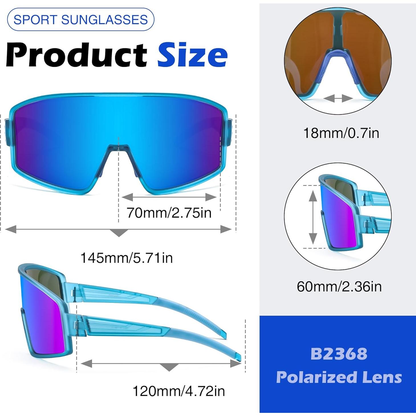 Gafas de Sol FEISEDY Polarizadas Unisex para Deportes