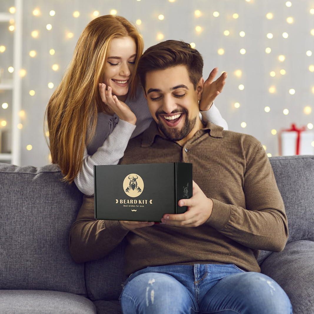 Kit de Cuidado de Barba EXREIZST 10 Piezas Aceites y Jabón