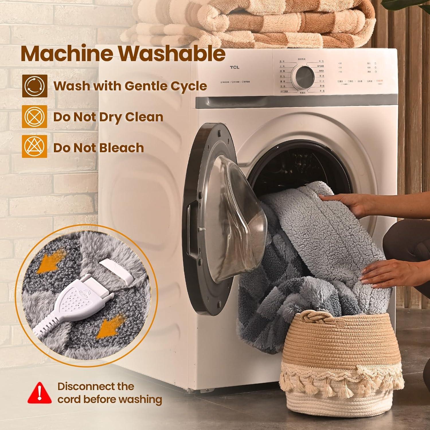 Manta Térmica Bearhug 130 x 150 cm, Eléctrica Gris Sherpa