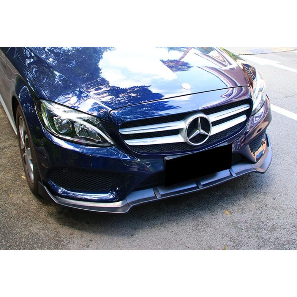 Lip de Parachoques Frontal W-POWER 3 Piezas para Mercedes-Benz C W205 2015-2018 - Negro Mate