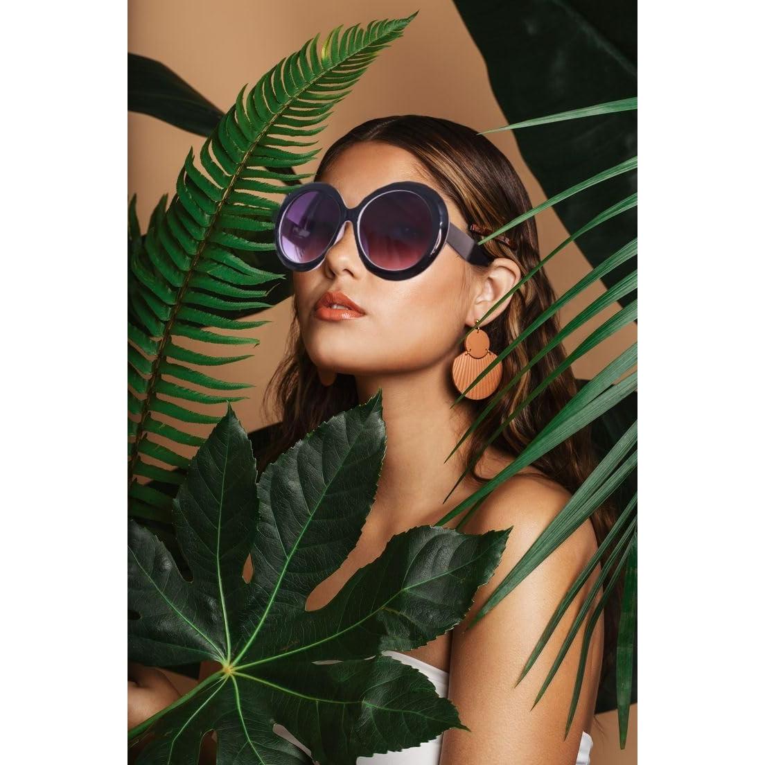 Gafas de sol redondas Karsaer UV400 grandes unisex