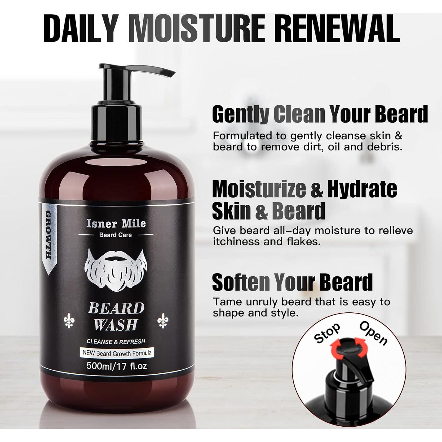 Kit Champú y Acondicionador para Barba ISNER MILE 500 ml