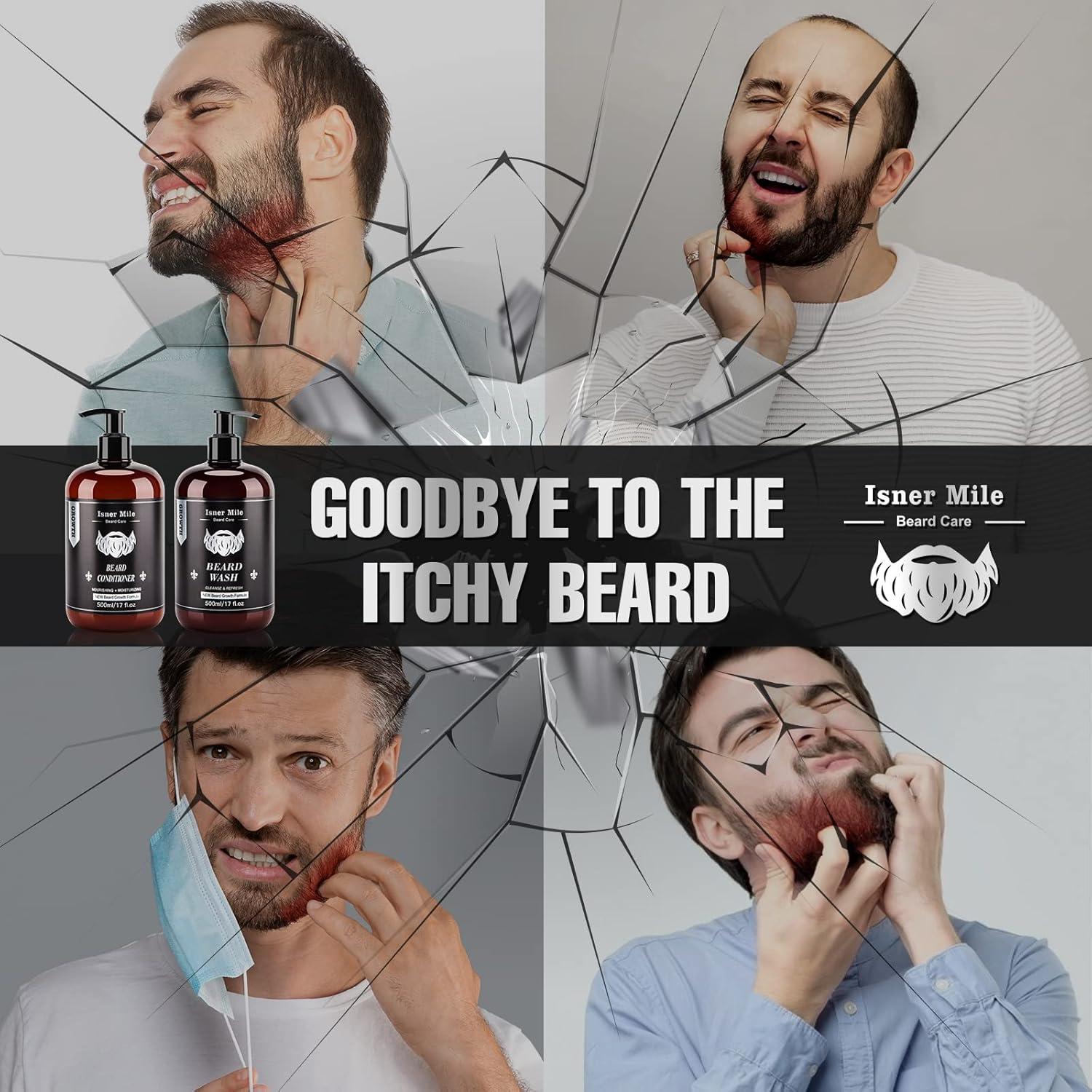 Kit Champú y Acondicionador para Barba ISNER MILE 500 ml