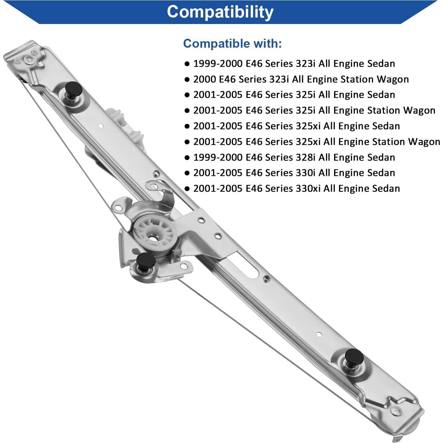 Regulador de Ventana Eléctrico Obaee Lado Izquierdo Trasero BMW E46
