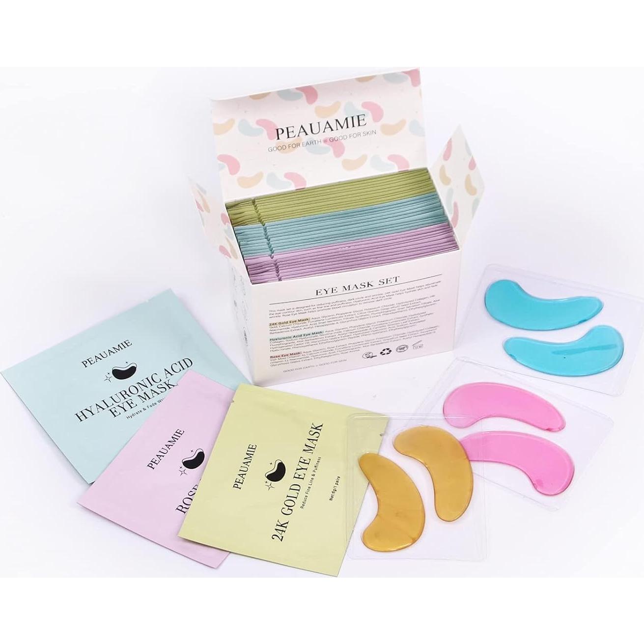 Parches para Ojos PEAUAMIE con Ácido Hialurónico 30 Pares