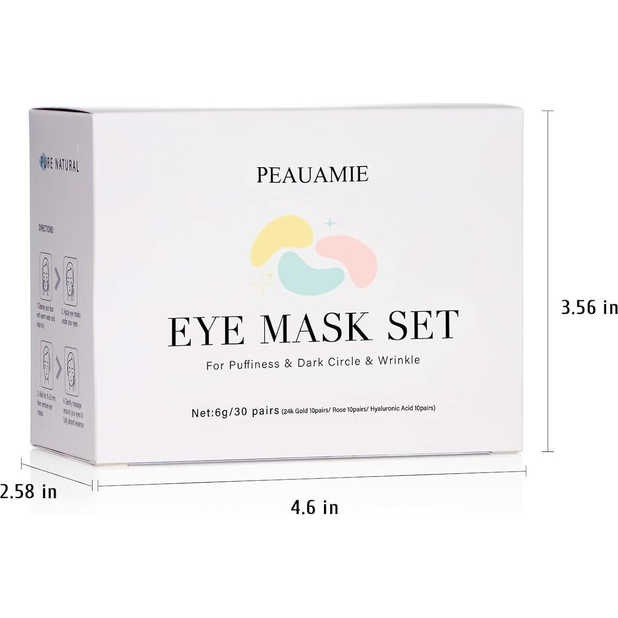 Parches para Ojos PEAUAMIE con Ácido Hialurónico 30 Pares