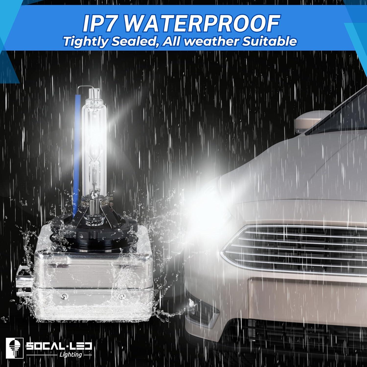 Bombillas HID Xenon D1S 35W SOCAL-LED 10000K Azul Profundo - Paquete de 2