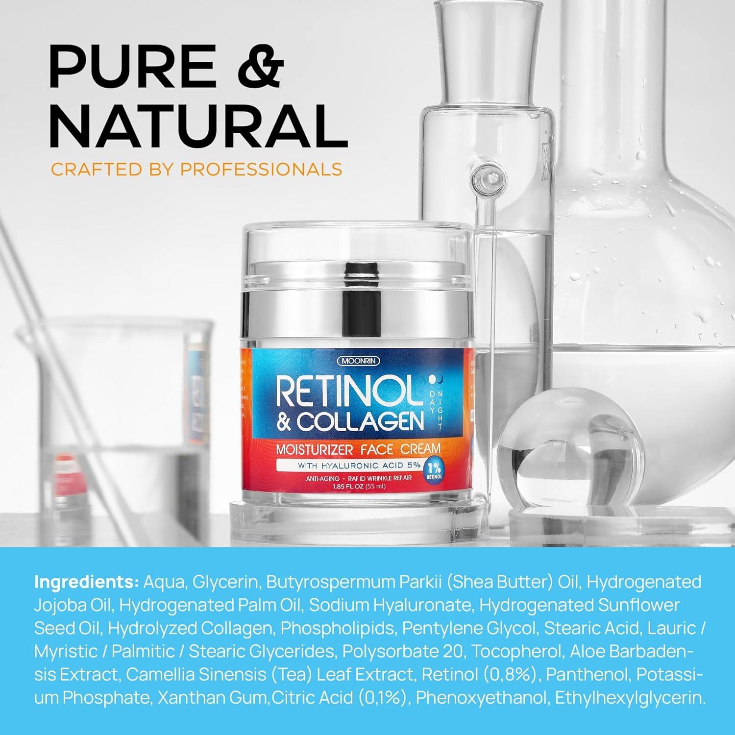 Crema Hidratante Antienvejecimiento MOONRIN con Retinol 52.6 g