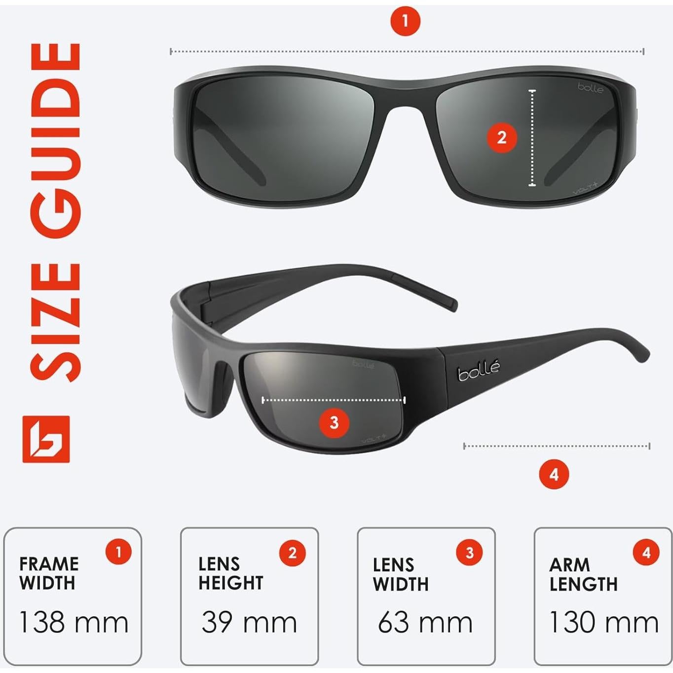 Gafas de Sol Bolle 63MM Polarizadas para Hombres y Mujeres
