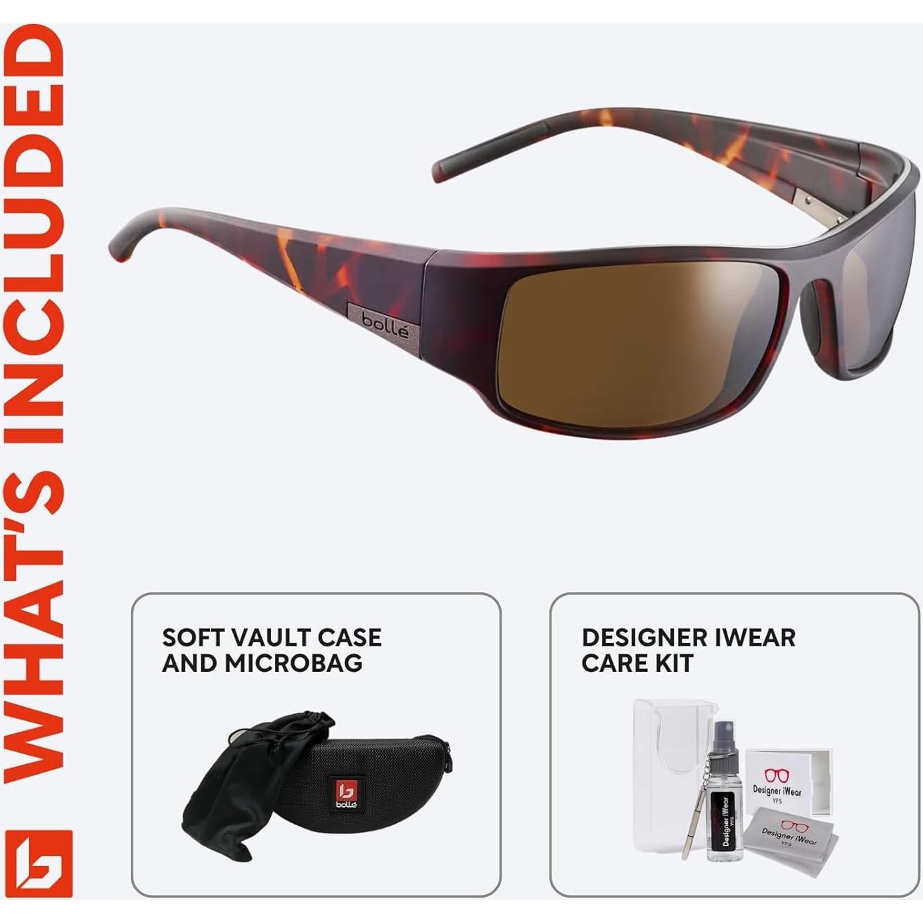 Gafas de Sol Bolle 63mm Polarizadas para Hombres y Mujeres