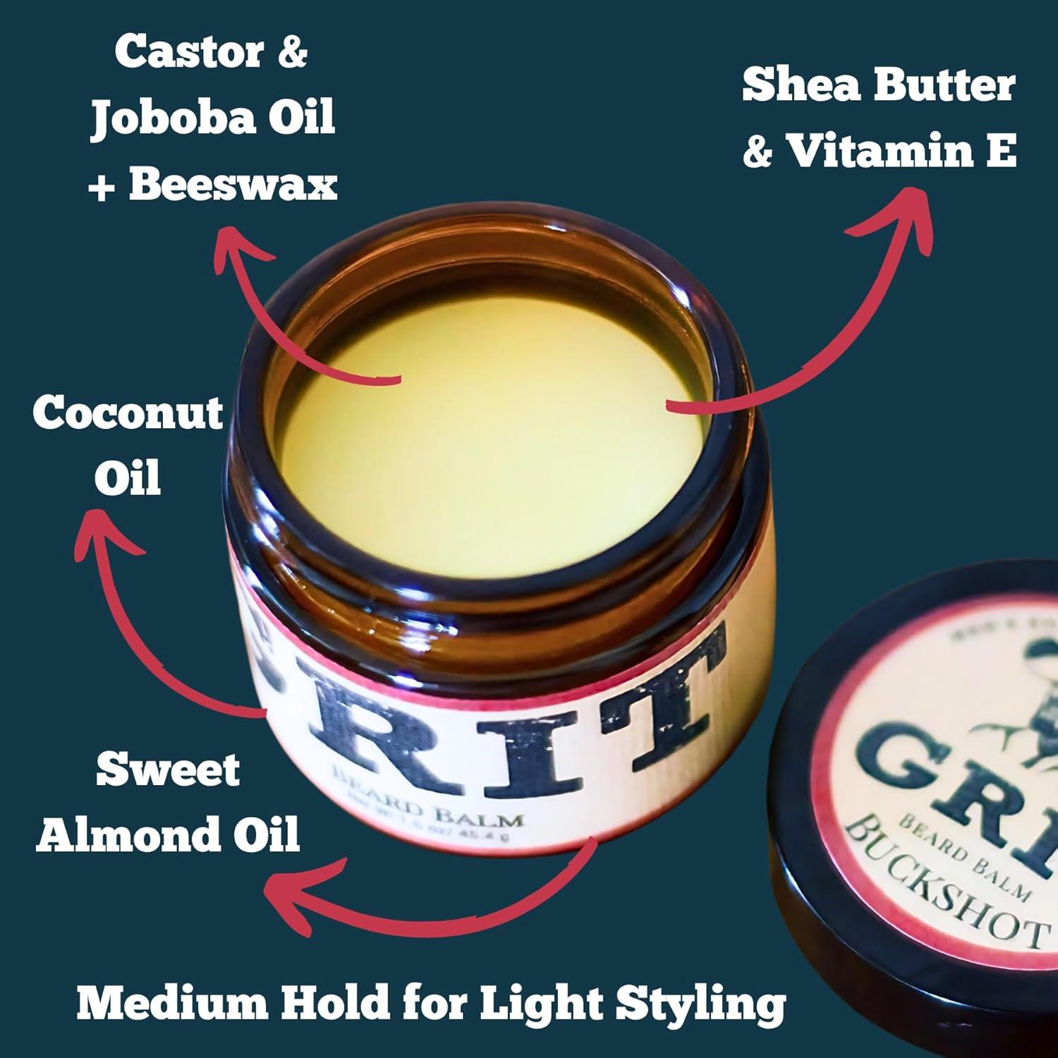 Bálsamo para Barba GRIT Buckshot 45g | Natural | Estiliza y Suaviza