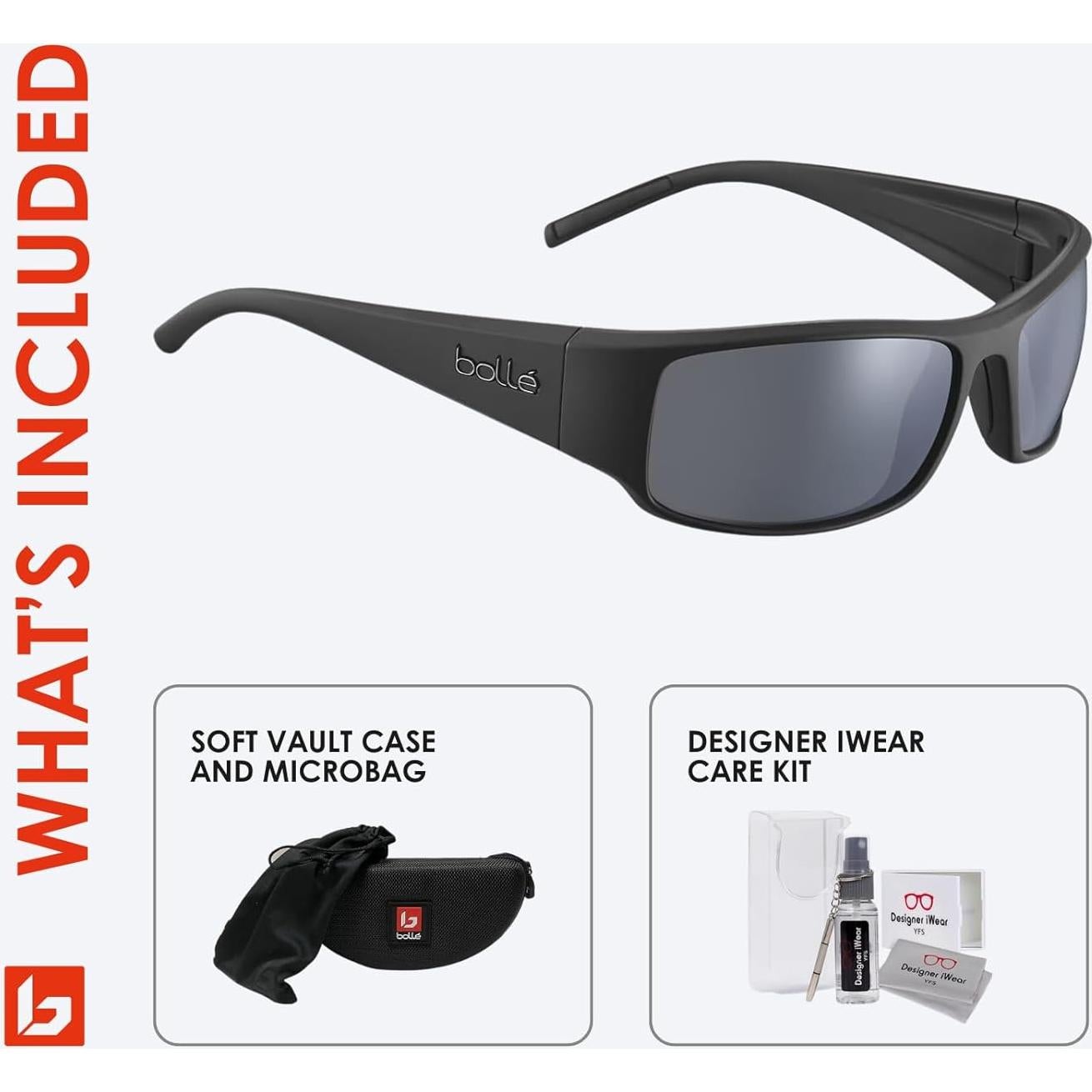 Gafas de Sol Bolle 63mm Polarizadas para Hombres y Mujeres