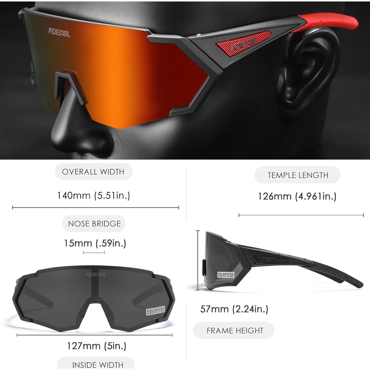 Gafas de sol polarizadas ALSUZYIOT para deportes y ciclismo