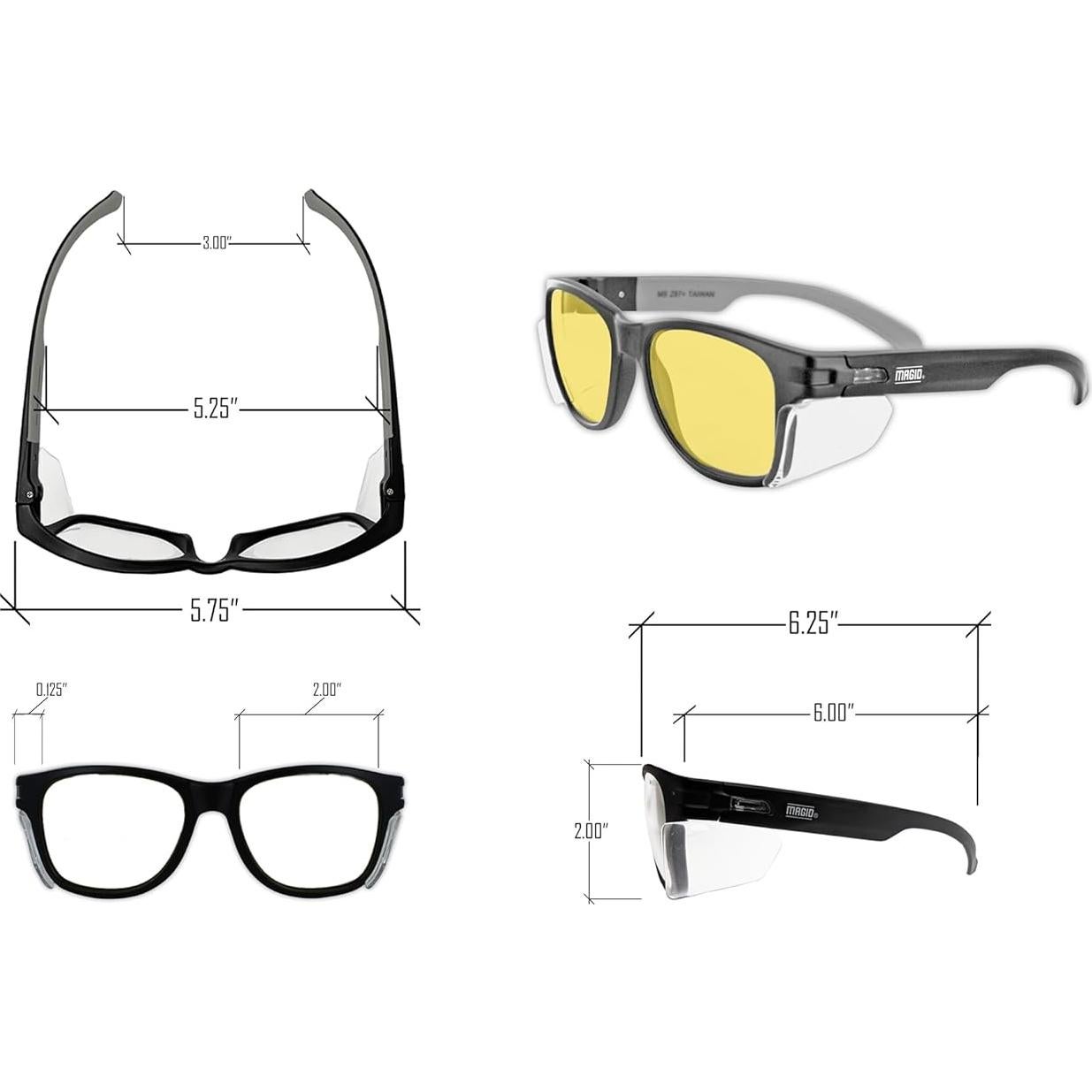 Gafas de Seguridad MAGID Y50 Anti-Niebla con Protectores Laterales