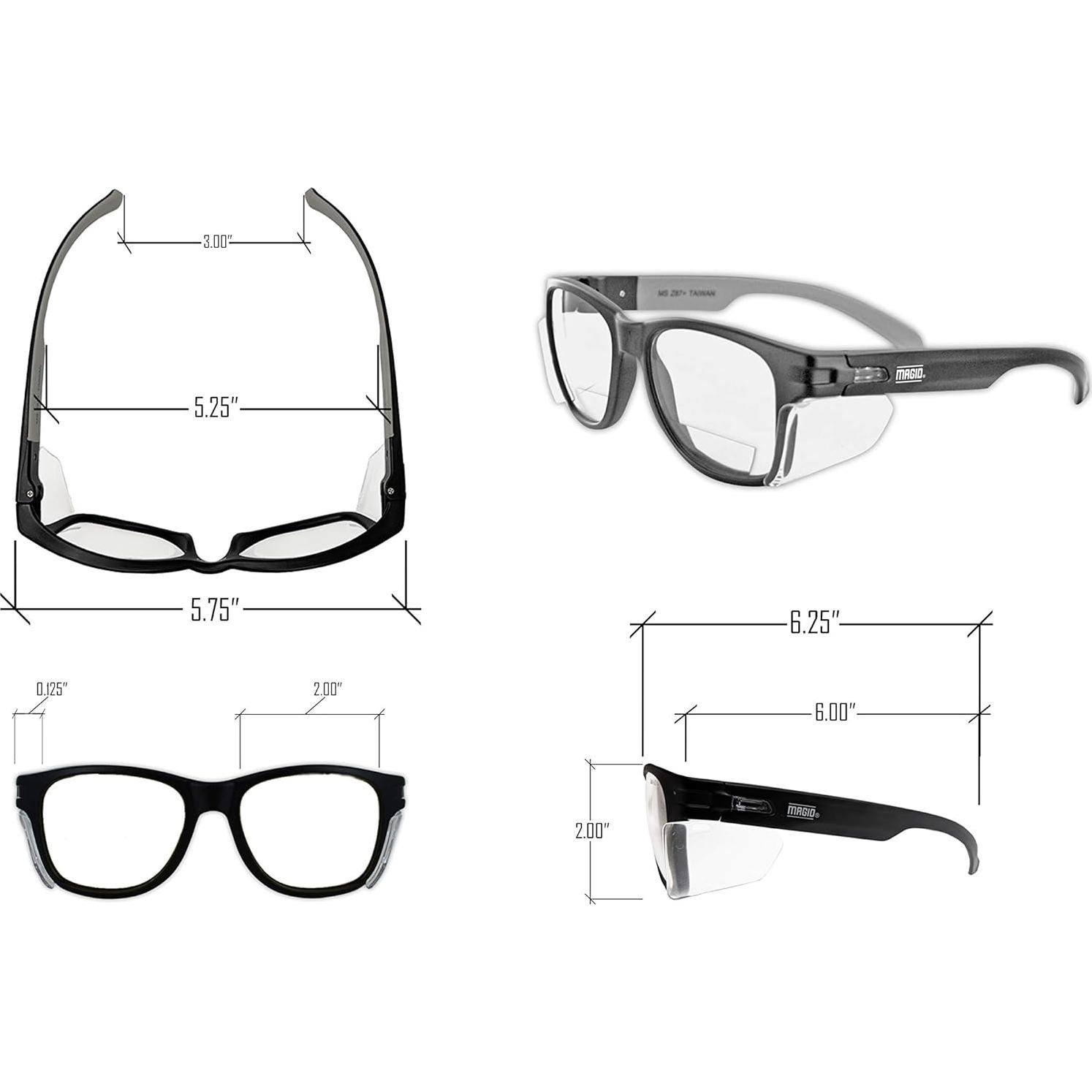 Gafas de Seguridad MAGID Y50 Antivaho con Protectores Laterales
