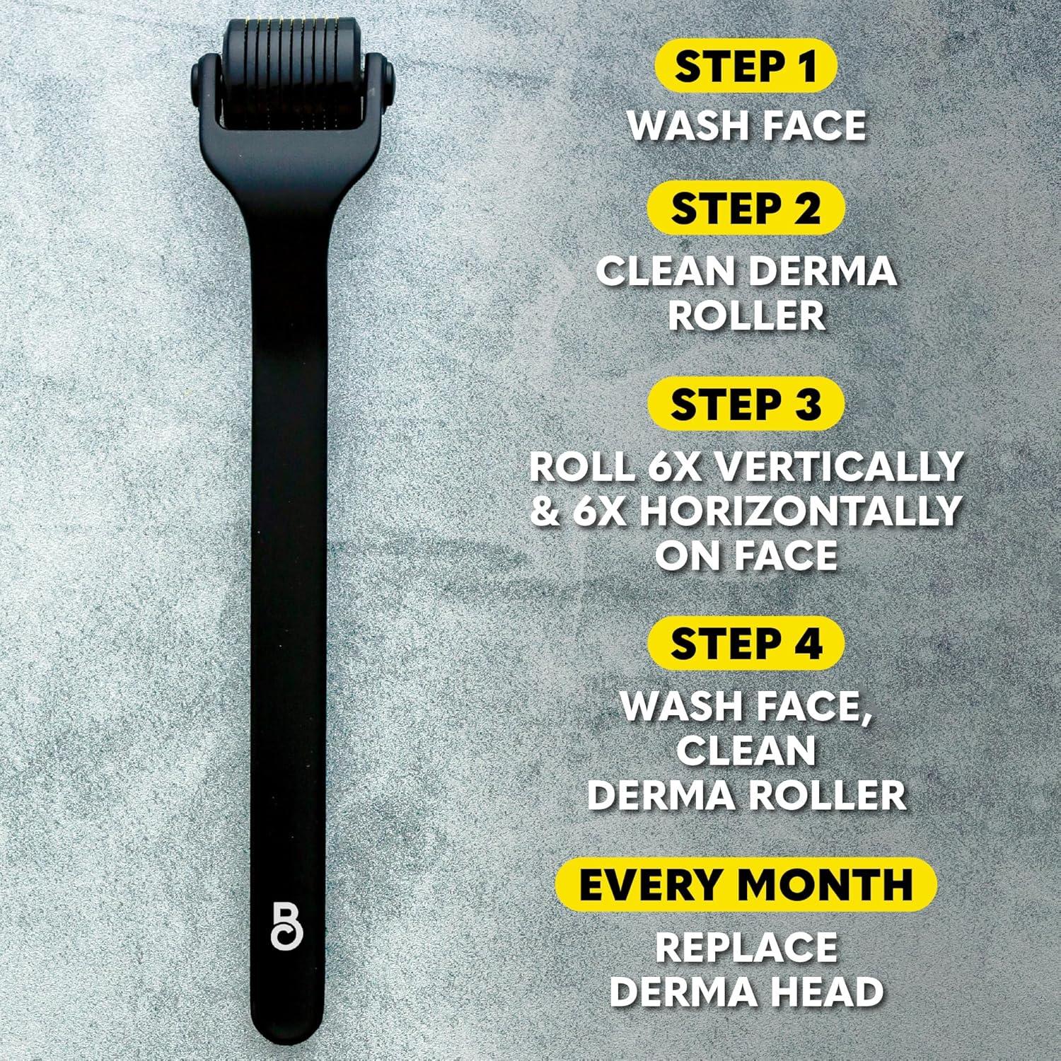 Rodillo Derma The Beard Club + Aceite Crecimiento Barba