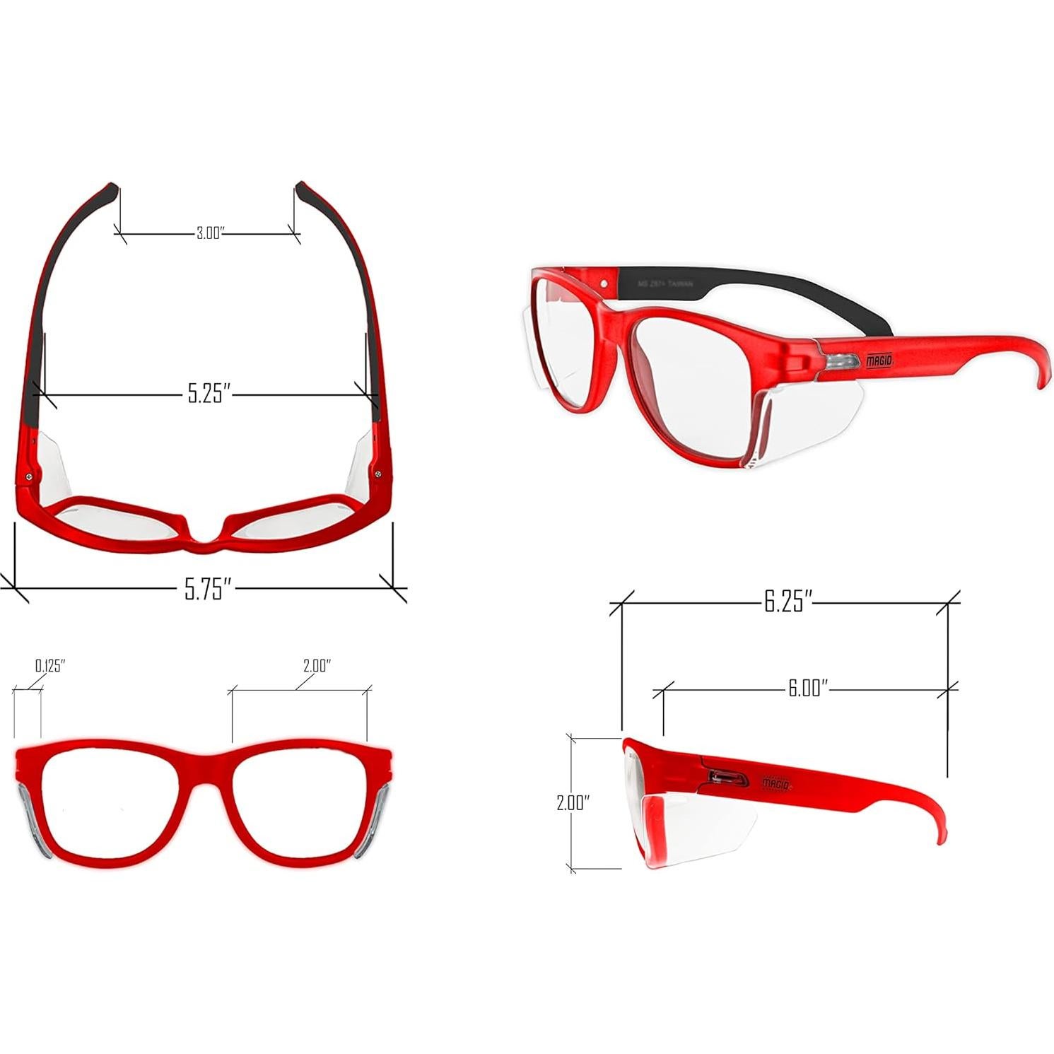Gafas de Seguridad MAGID Y50 con Protectores Laterales