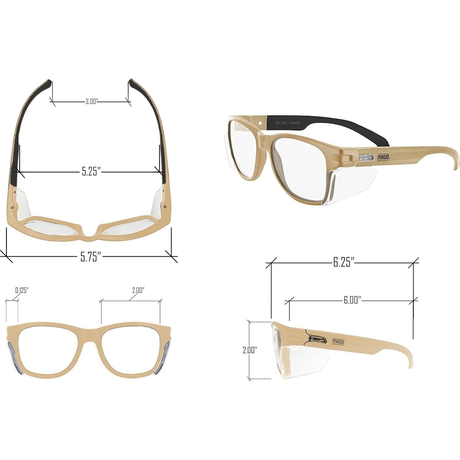 Gafas de Seguridad MAGID Y50 con Protectores Laterales