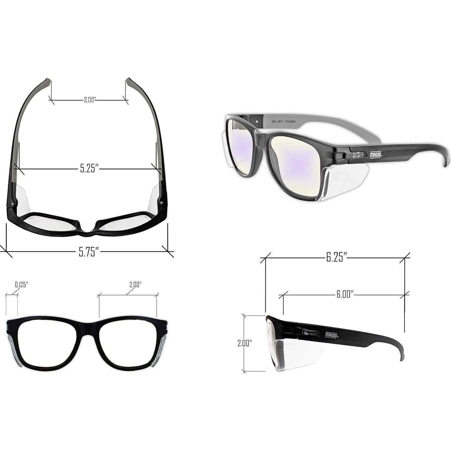 Gafas de Seguridad MAGID Y50 con Protectores Laterales