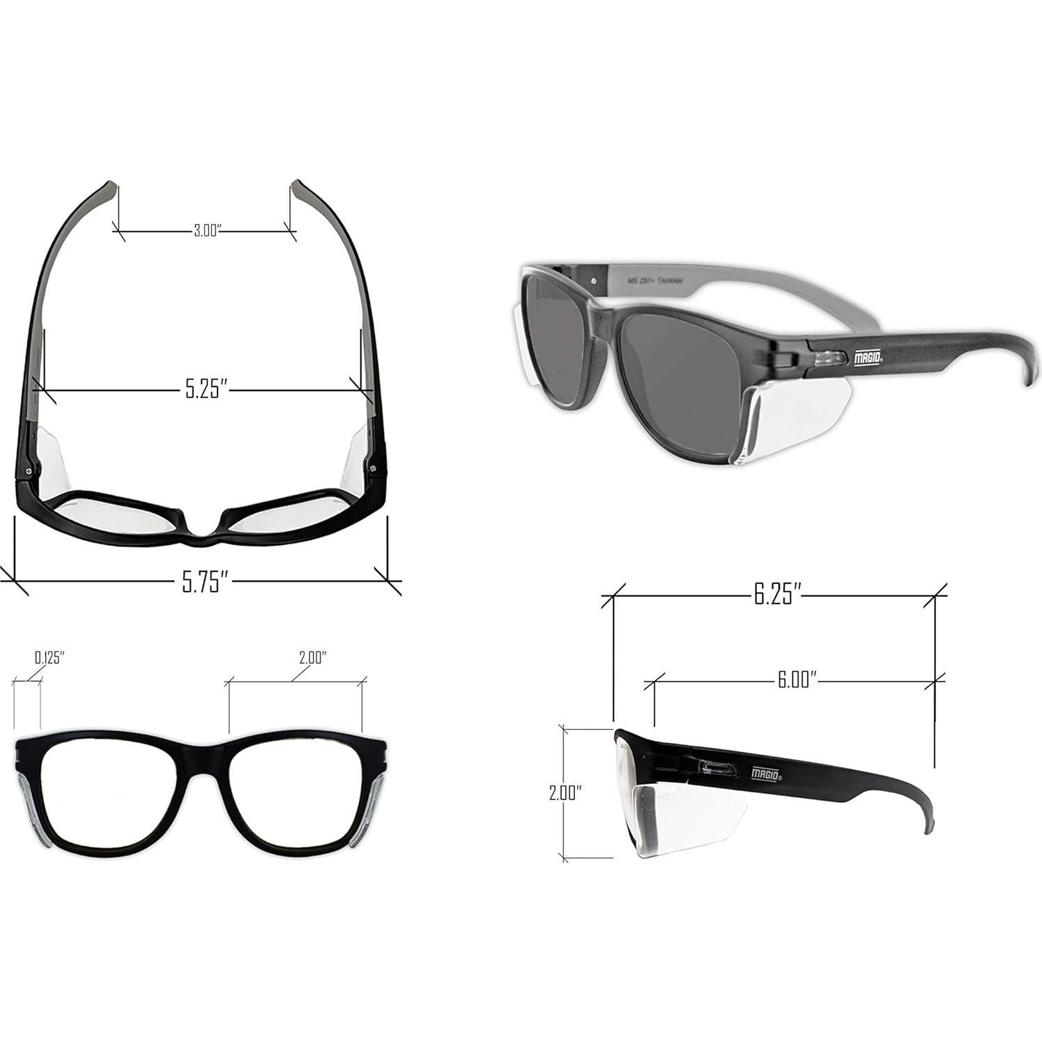 Gafas de Seguridad MAGID Y50 Antivaho con Protectores Laterales