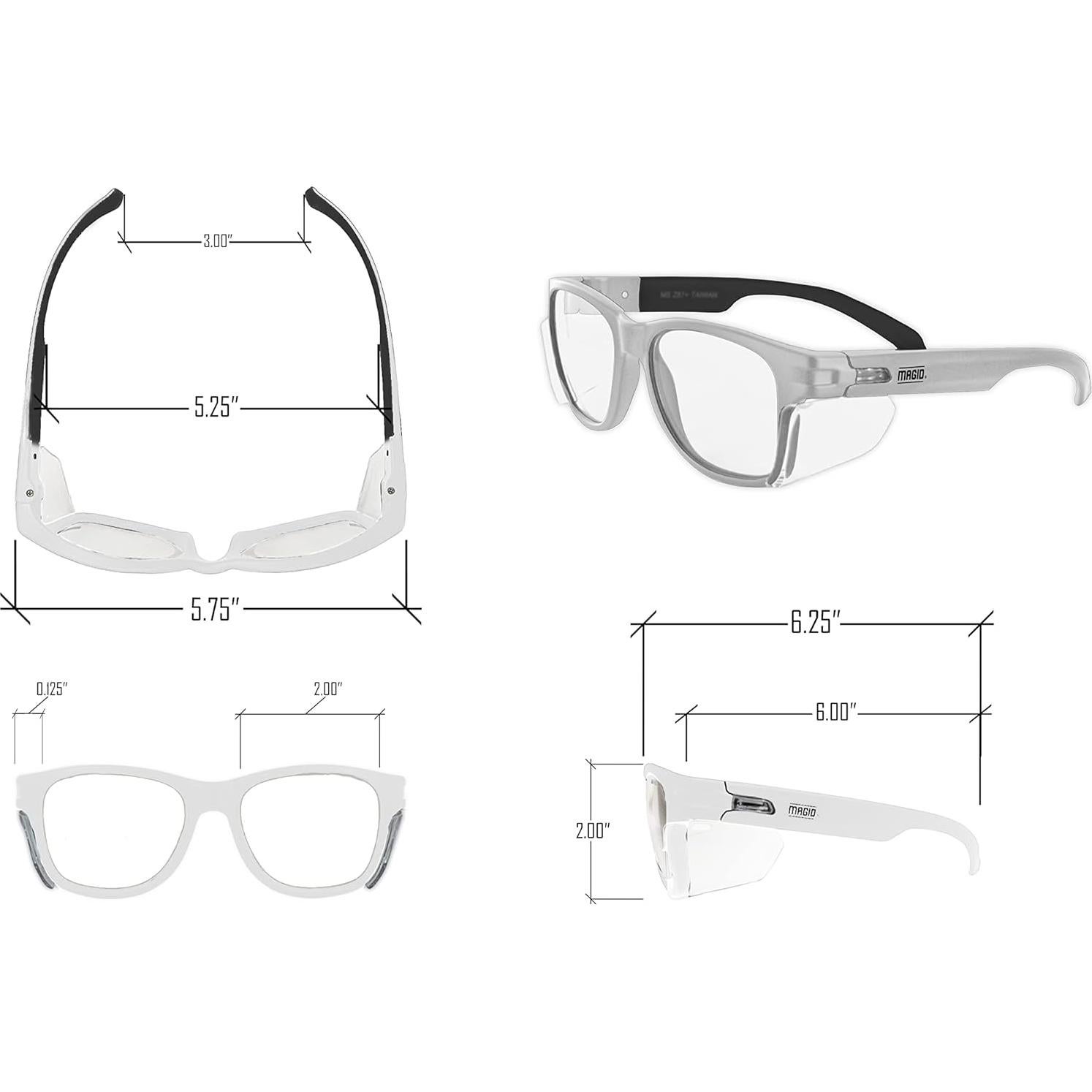 Gafas de Seguridad MAGID Y50 Antivaho con Protectores Laterales