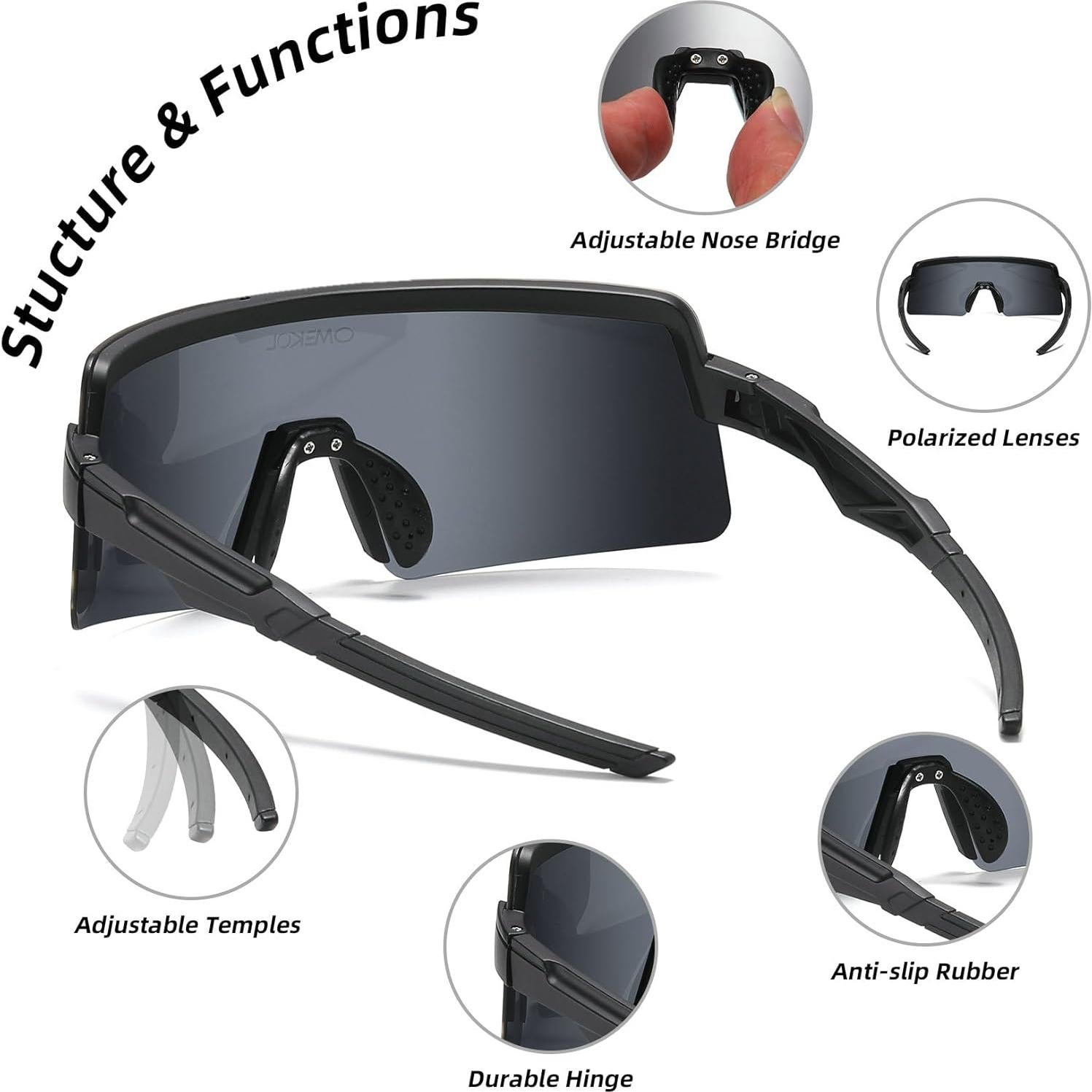 Gafas de Sol Polarizadas OMEKOL UV400 para Adultos y Jóvenes