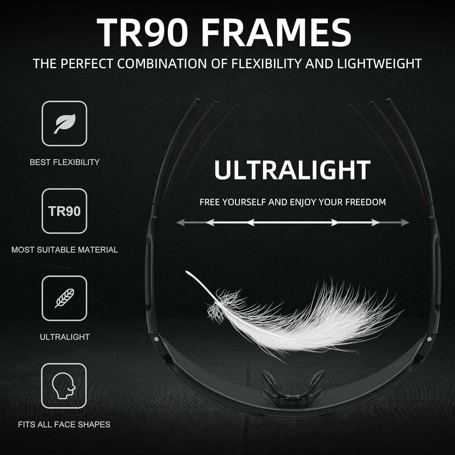 Gafas de Sol Polarizadas OMEKOL Adultos UV400 Outdoor