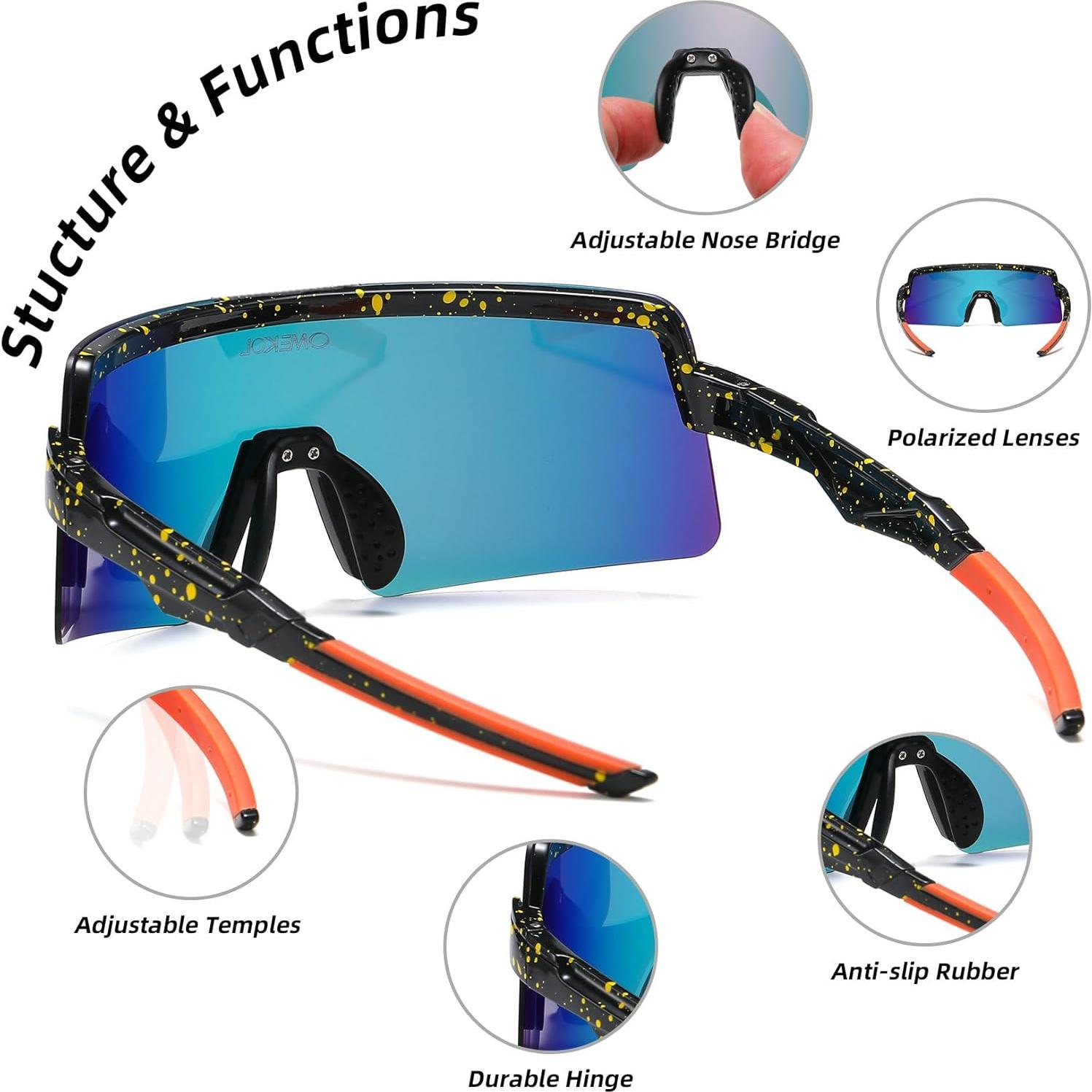 Gafas de Sol Polarizadas OMEKOL Adultos UV400 Outdoor