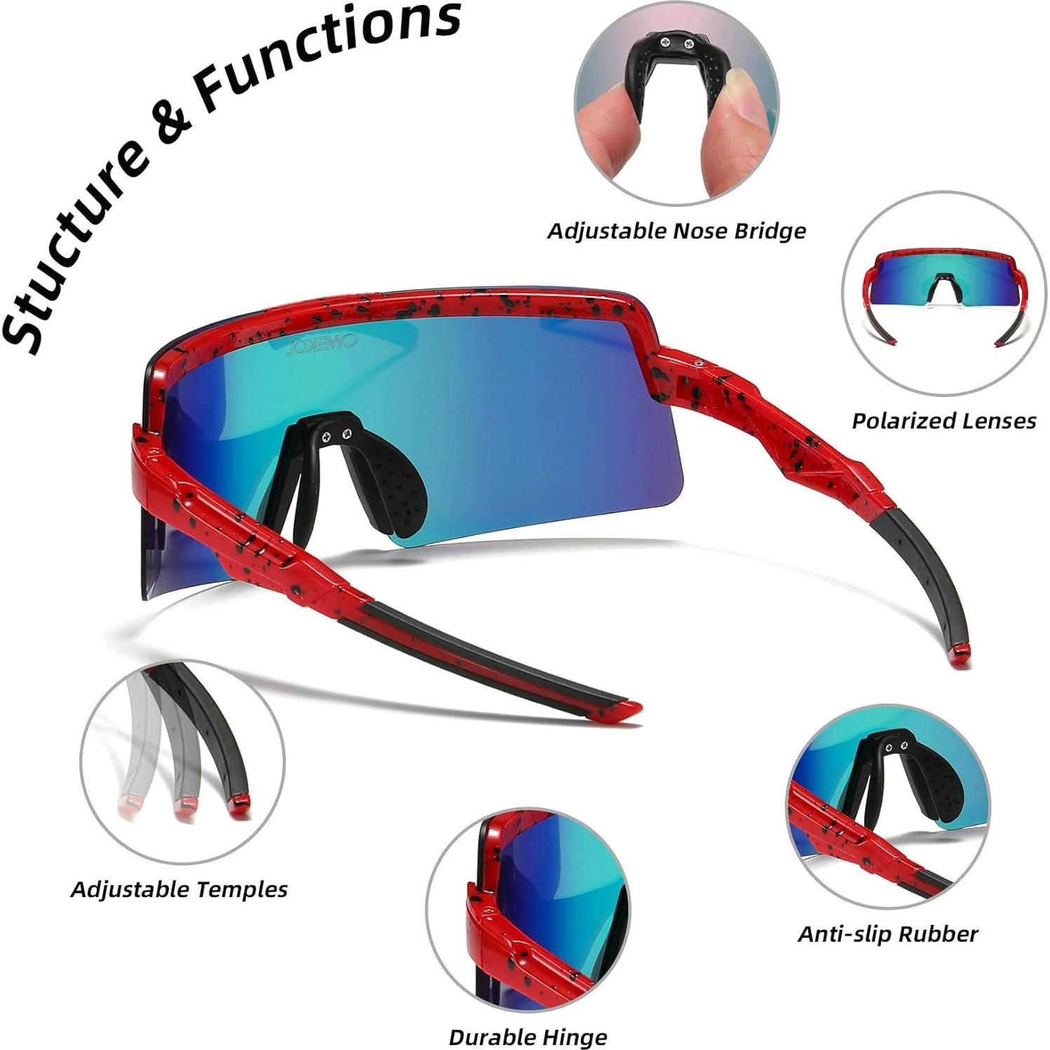Gafas de Sol Polarizadas OMEKOL para Adultos y Jóvenes UV400