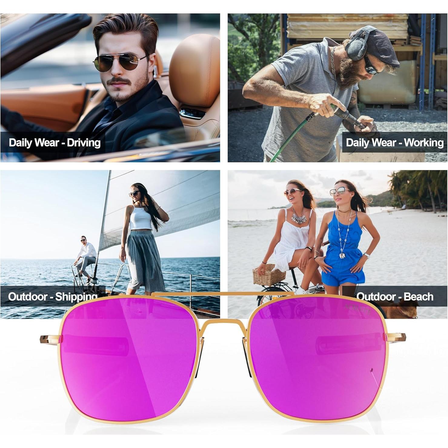 Gafas de sol aviador ACBLUCE 53mm Lente TAC polarizada