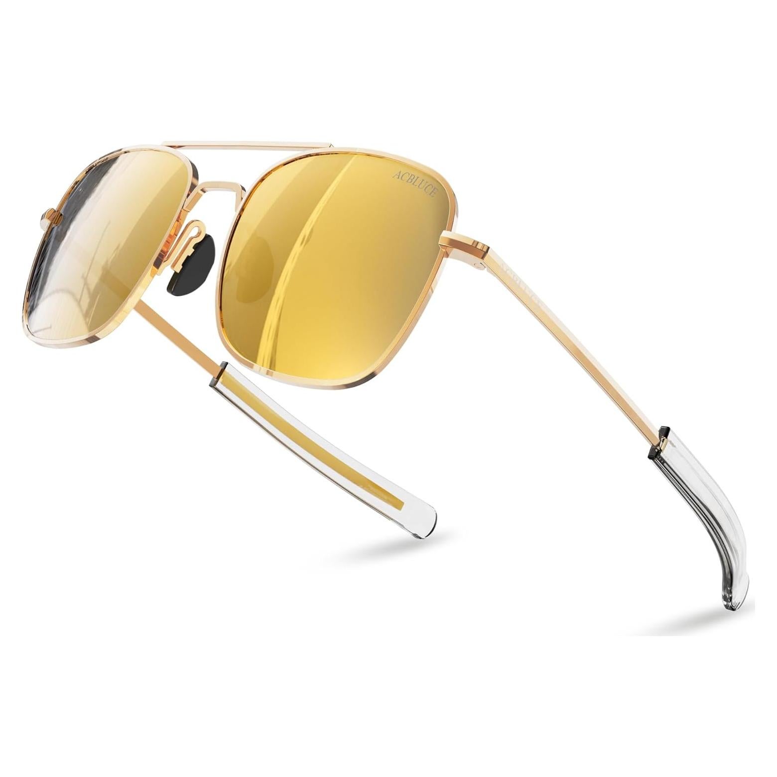 Gafas de sol aviador ACBLUCE 53mm polarizadas doradas