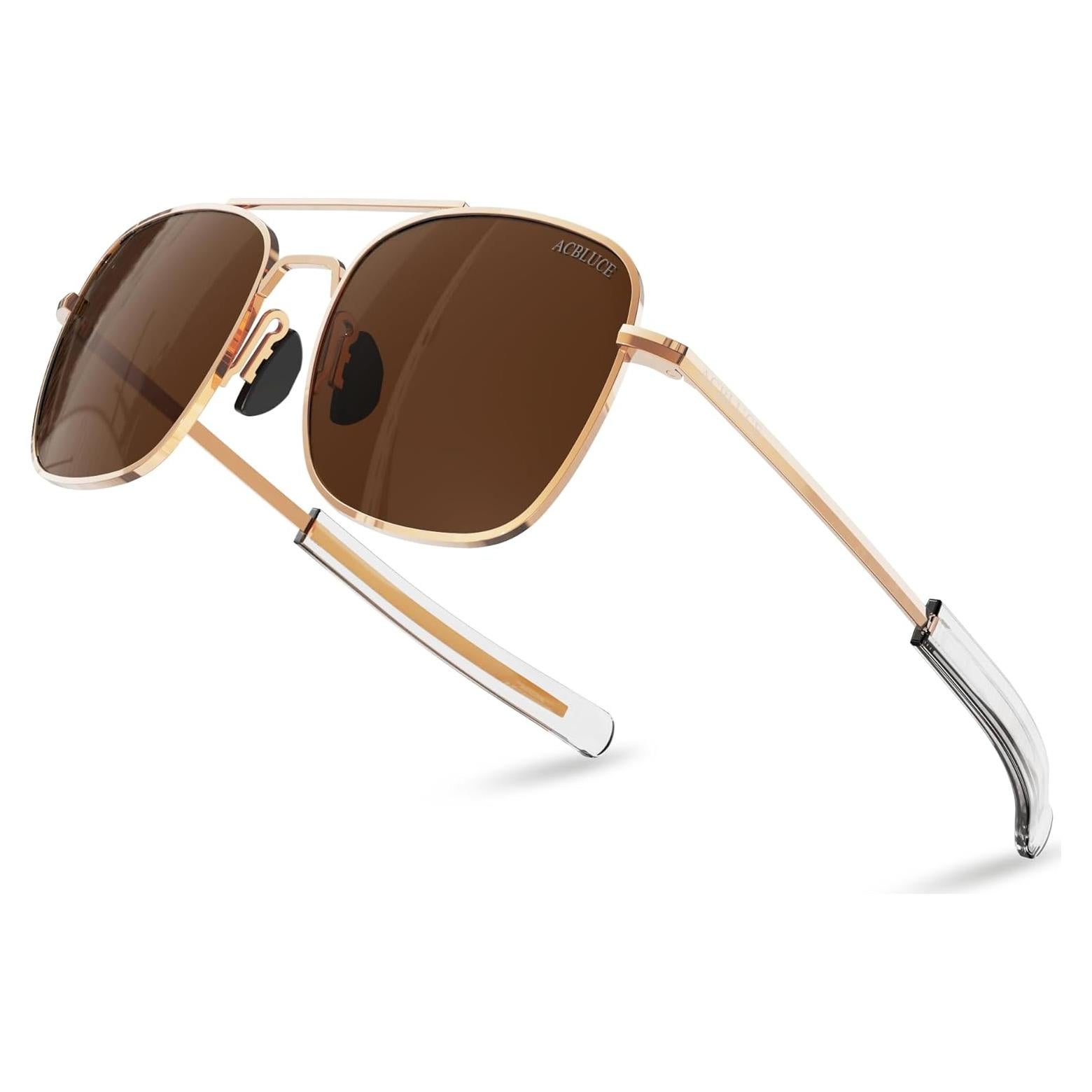 Gafas de sol aviador ACBLUCE 53mm polarizadas marco dorado