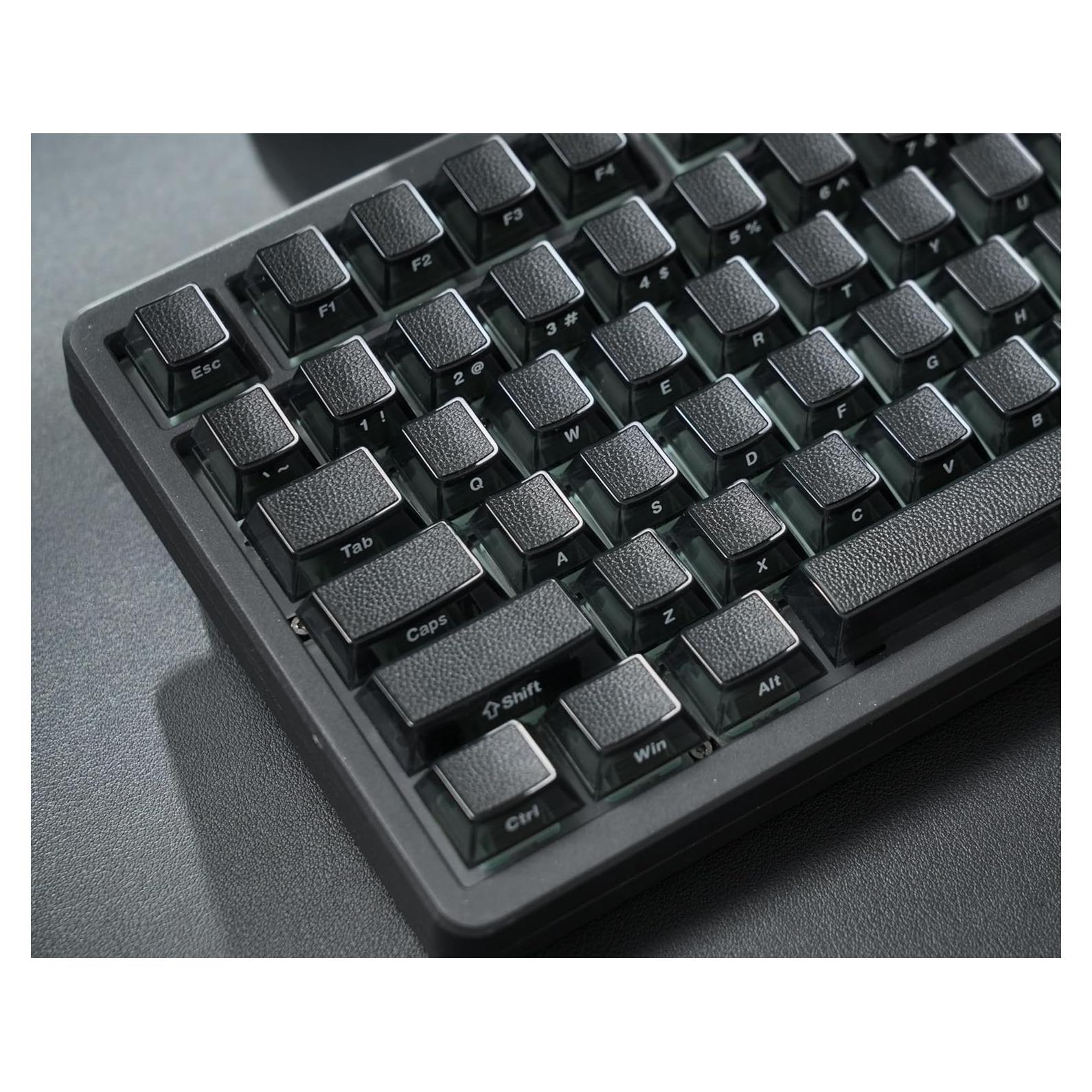 Juego de Teclas Transparentes Dagaladoo PBT 128 Teclas Negro Claro