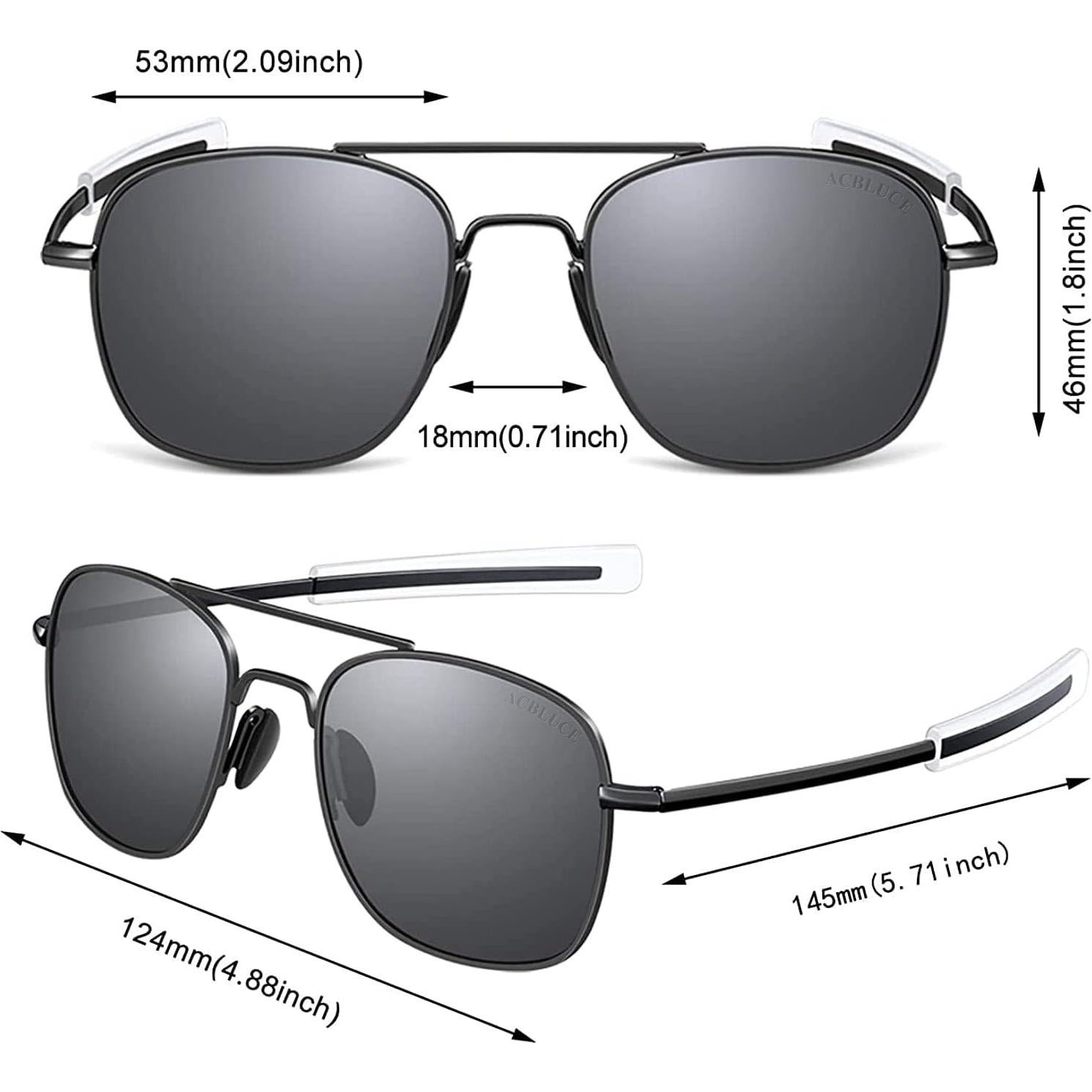 Gafas de sol aviador ACBLUCE 53mm polarizadas para hombres
